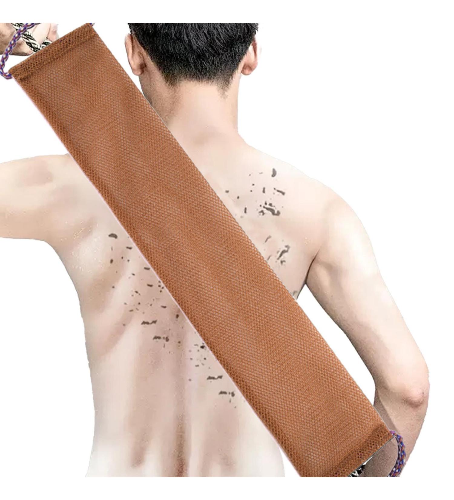 Back Washing Towel | Wash Cloths for Showering - Deep Cleansing Back Scrub Cloth for for Showering All Skin Types Mud Scrubbing Tool Brown - Buy Online on GoSupps.com