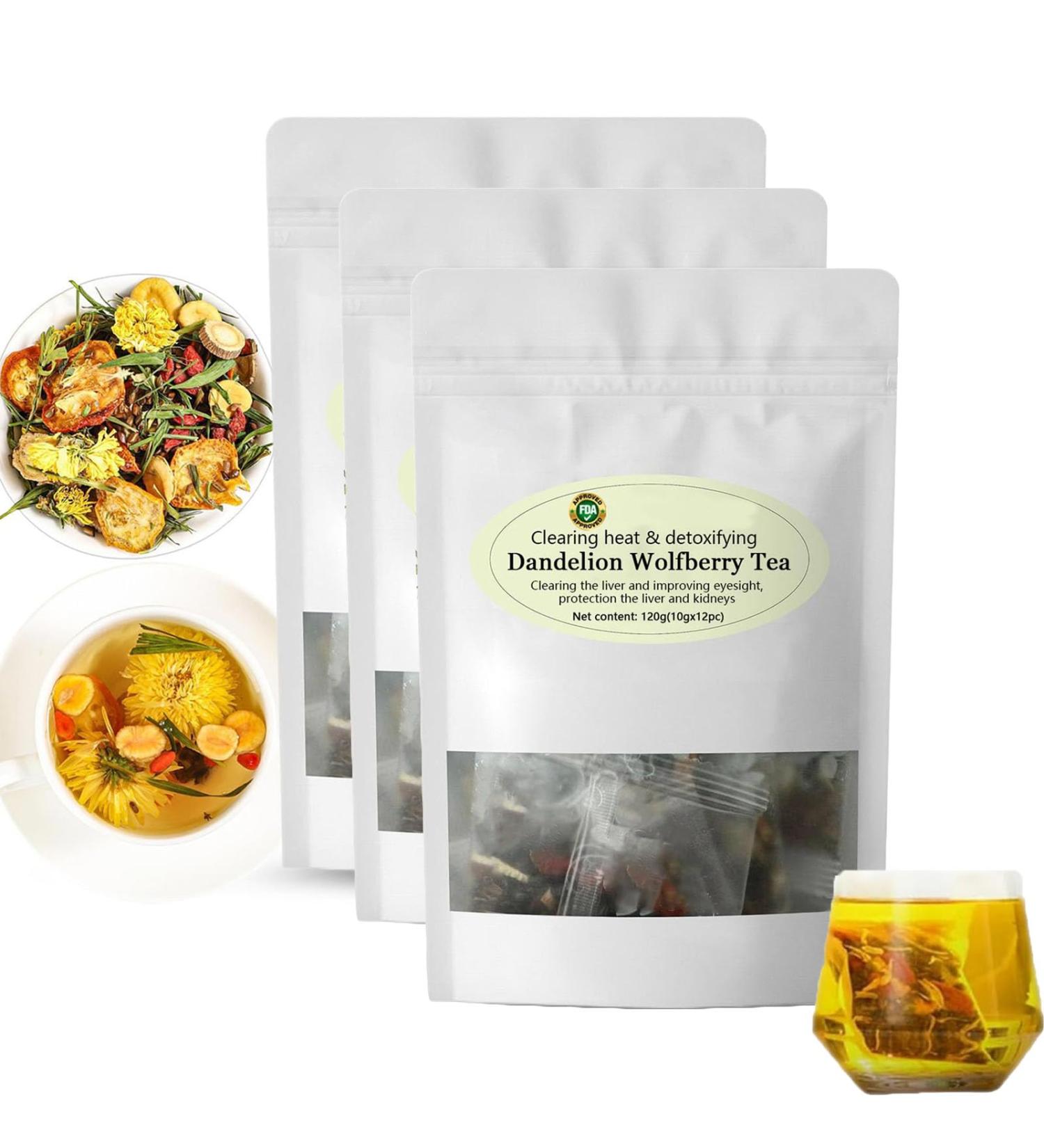 Yaepoip Dandelion Wolfberry Tea Organic Dandelion Tea Bags Organic Dandelion TeaDandelion Wolfberry Tea 3pack - Buy Online on GoSupps.com