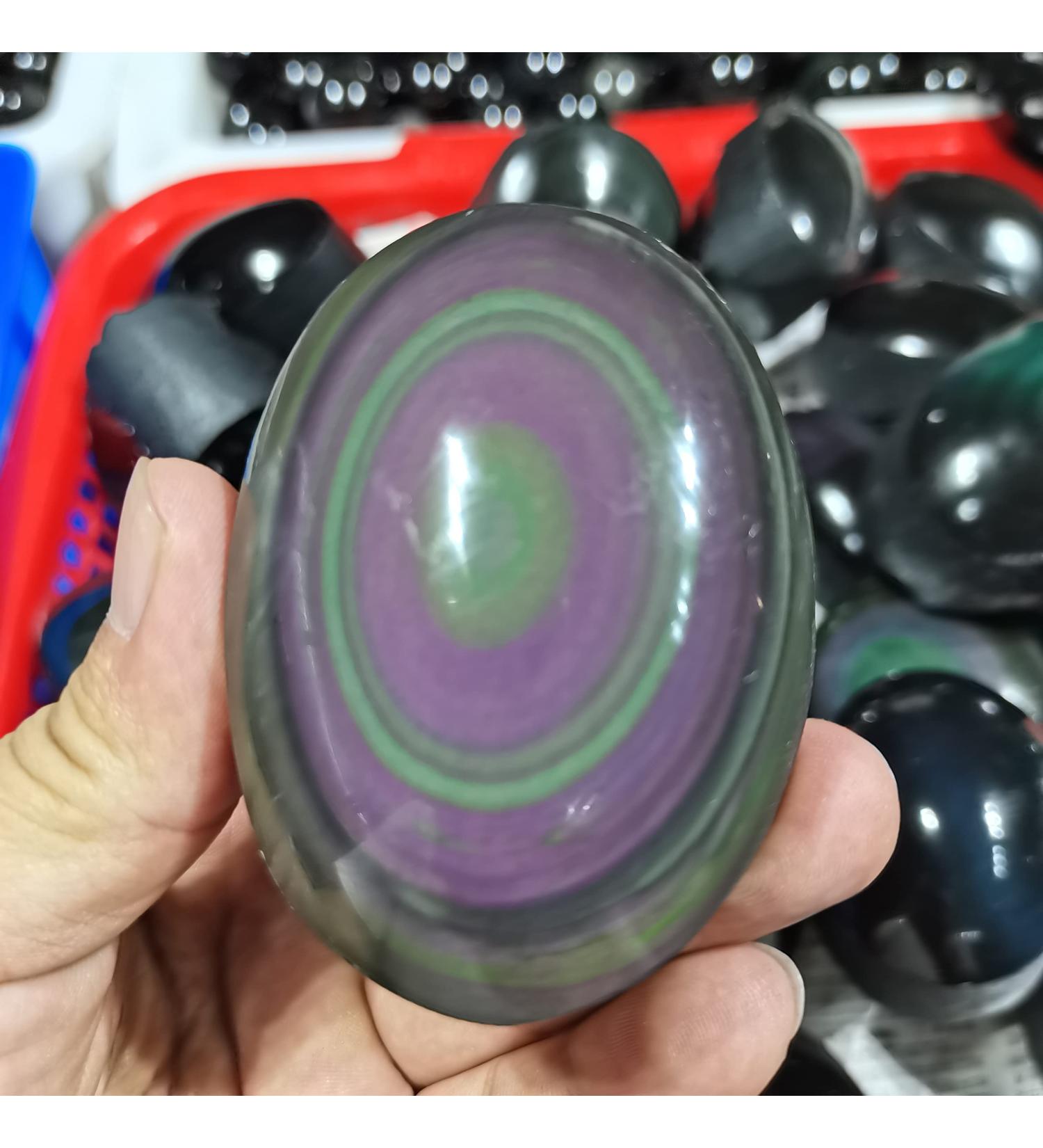 Crystal Natural Rainbow Obsidian Palm Stones Reiki Gem for Decoration JZIGTDEM - Buy Online on GoSupps.com