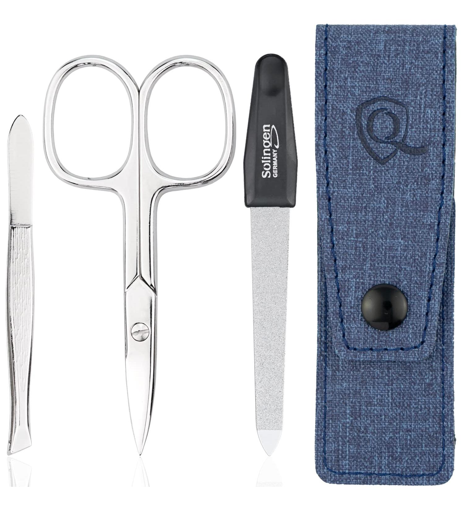 Buy marQus 3-Piece Travel Manicure Set - Solingen Nail Care Scissors & File | Perfect for On-The-Go Grooming - Buy Online on GoSupps.com