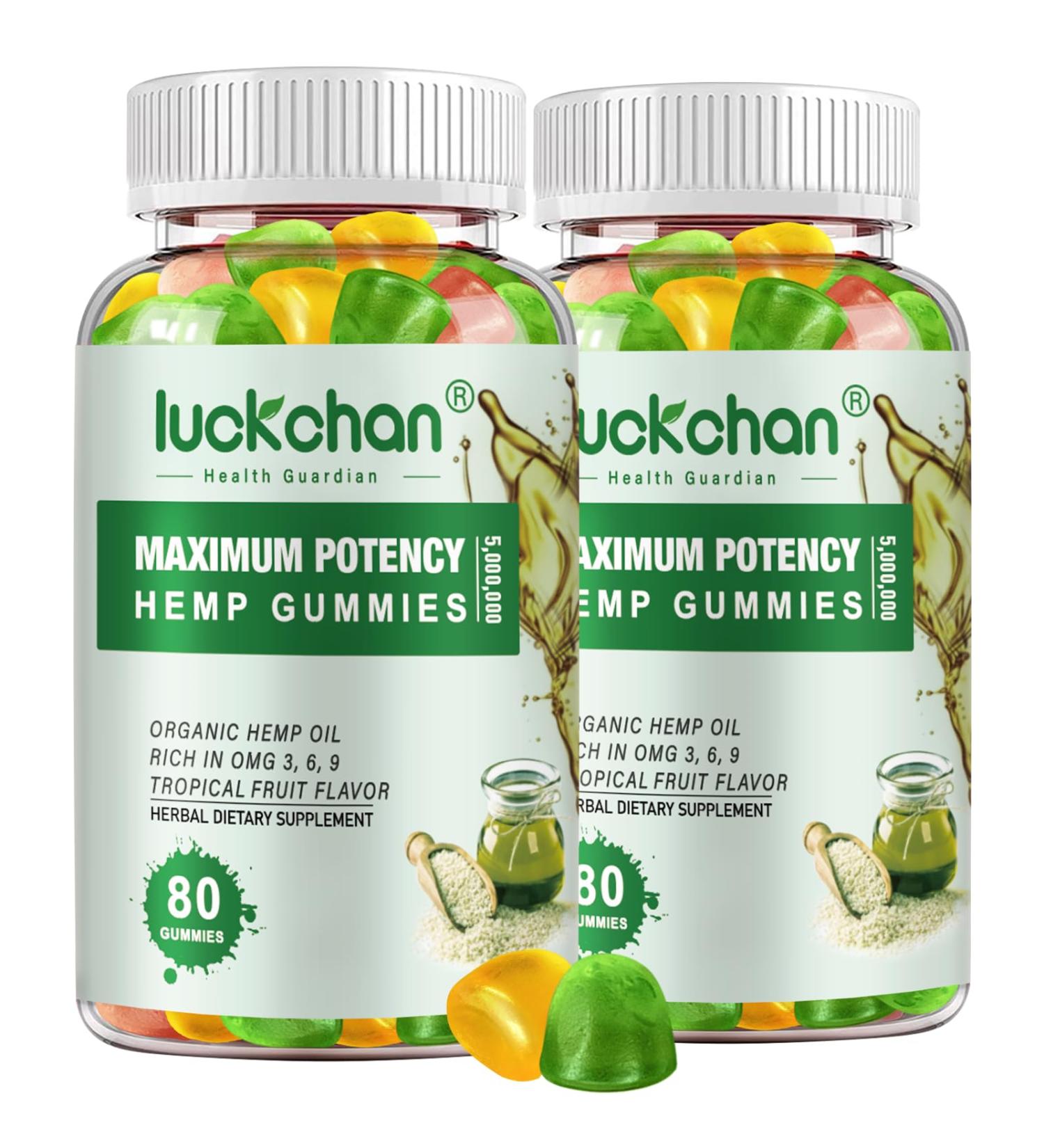 Hemp Gummies High Potency for Sleep, Pain, Anxiety- Pure Extra Strength Organic H mp Oil Gummies - 100% Natural Bear Hemp Gummy for Adults (2 Packs) - Buy Online on GoSupps.com
