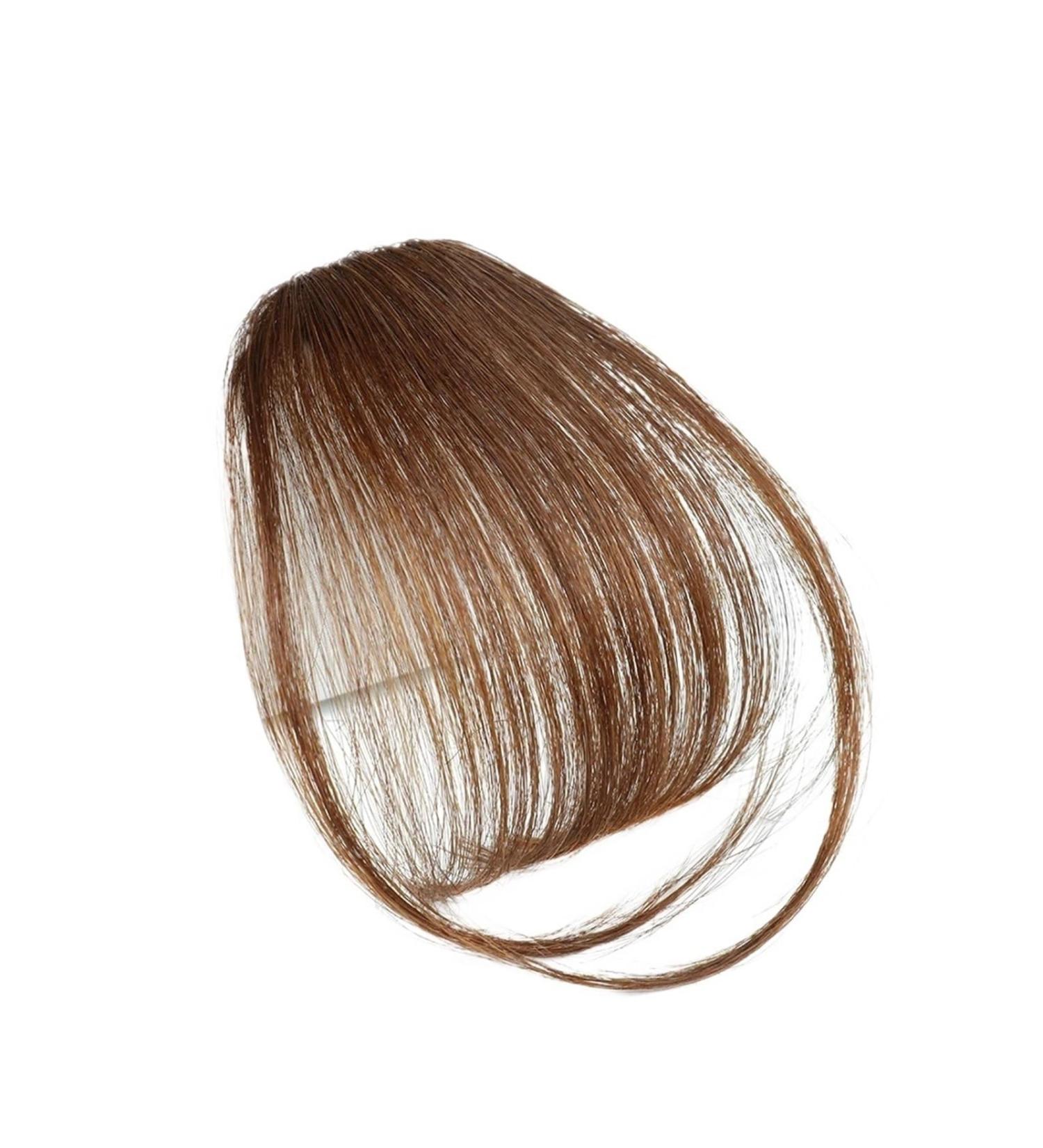 Bangs Hair Clip Fake Air Bangs Synthetic Hair Extension Soft Light Air Hair Bangs Clip On Hair Extension False Straight Hair Bangs Fringe Bangs Clip in Hair(Color:Light brown B) 6inches Light brown B - Buy Online on GoSupps.com