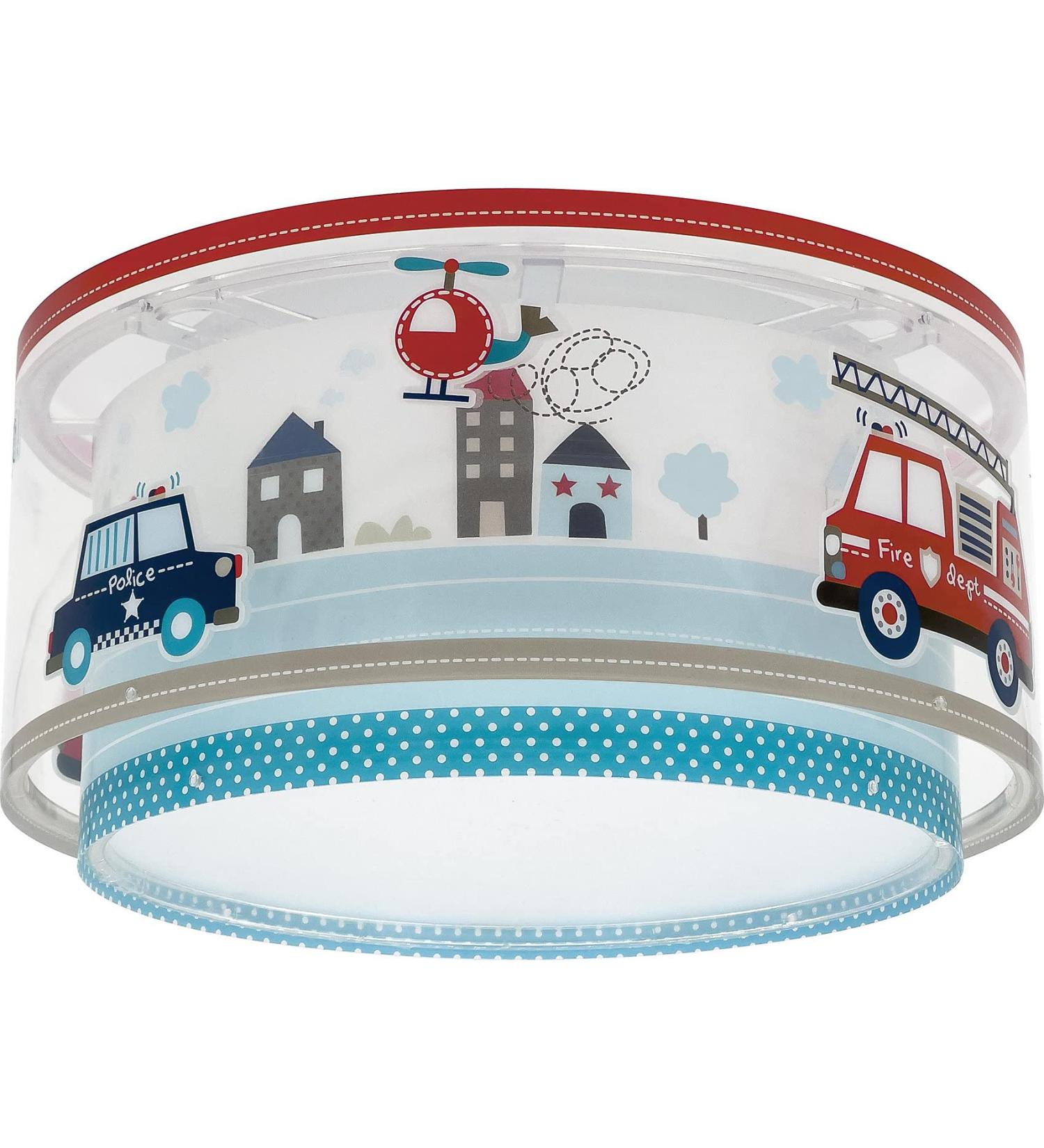 Dalber Police Cars Ceiling Lamp for Children's Room | E27 Light Fixture | 60616N - Brighten Up Your Kids' Space - Buy Online on GoSupps.com