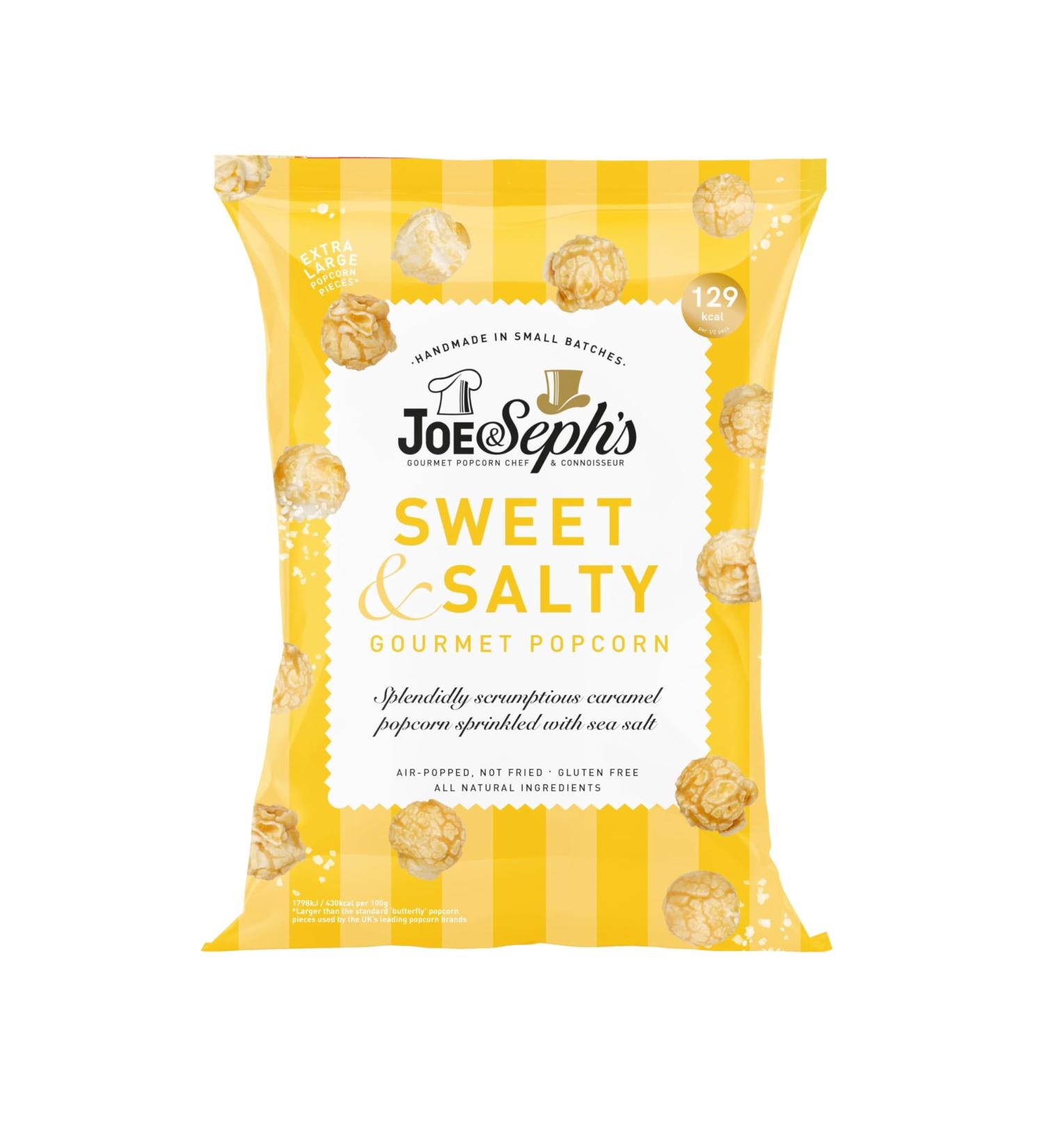 Joe & Seph's Sweet & Salty Popcorn (1x22g) gourmet popcorn for everyday snacking for on the go snacks