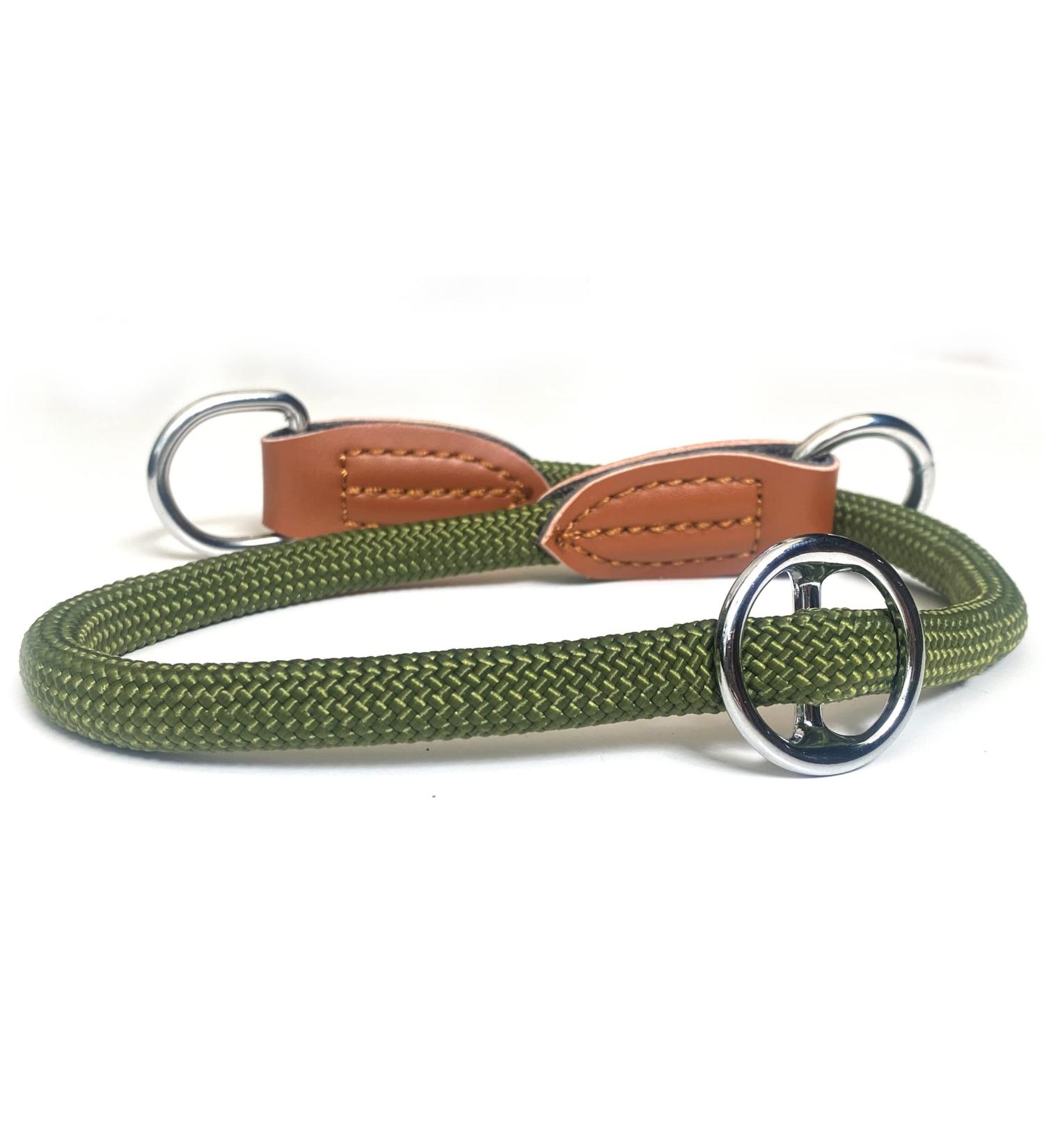 Leisegr n Adjustable Paracord Dog Collar - Nylon Devon Model in Olive Green Size M | International Shipping Available - Buy Online on GoSupps.com
