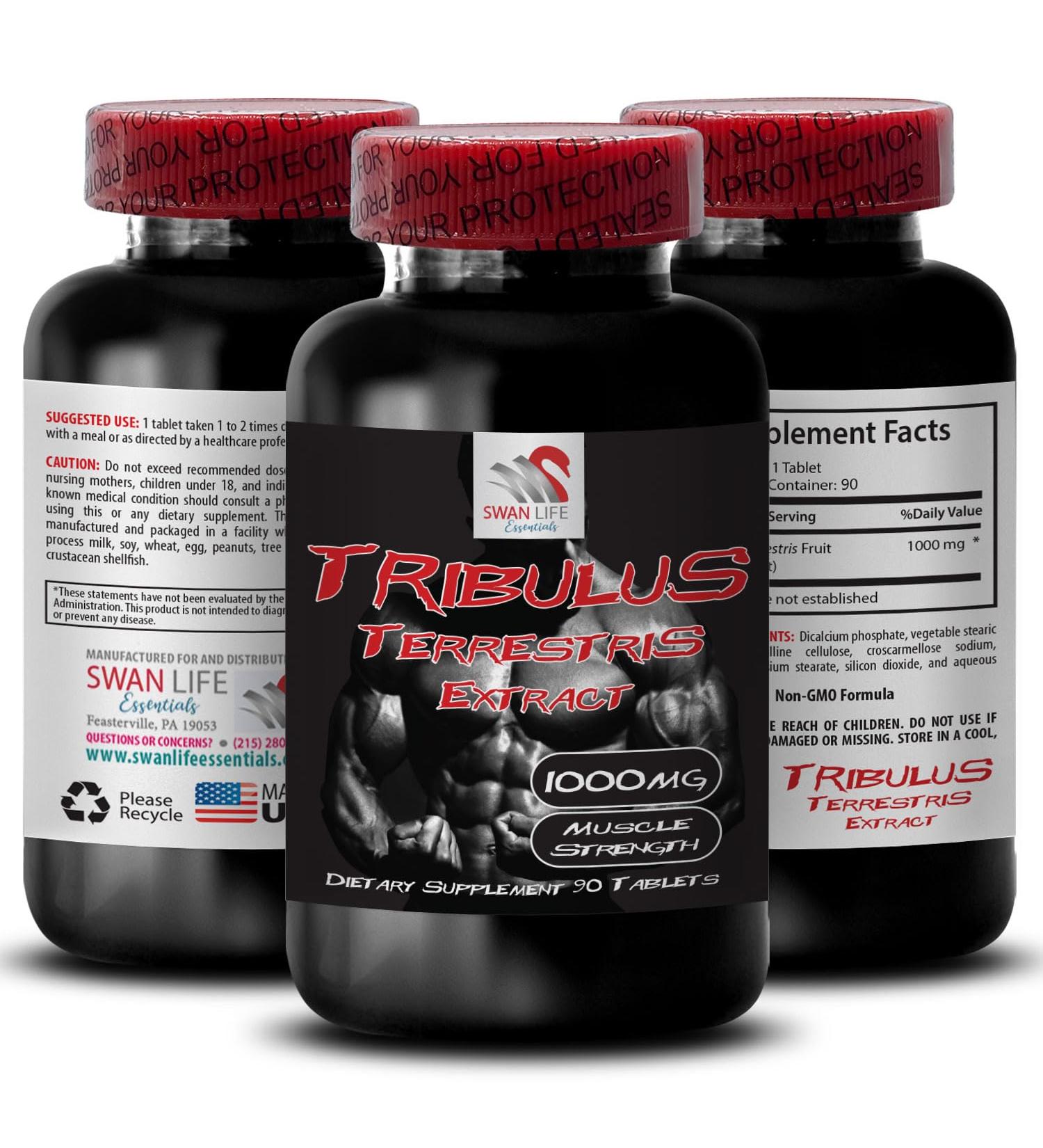 Natural Performance Support - TRIBULUS TERRESTRIS Extract - Active Energy Boost Strength Recovery Physical Endurance Energy Empowerment Body Vitality Plant-Based Boost 1 Bottle 90 Tablets - Buy Online on GoSupps.com