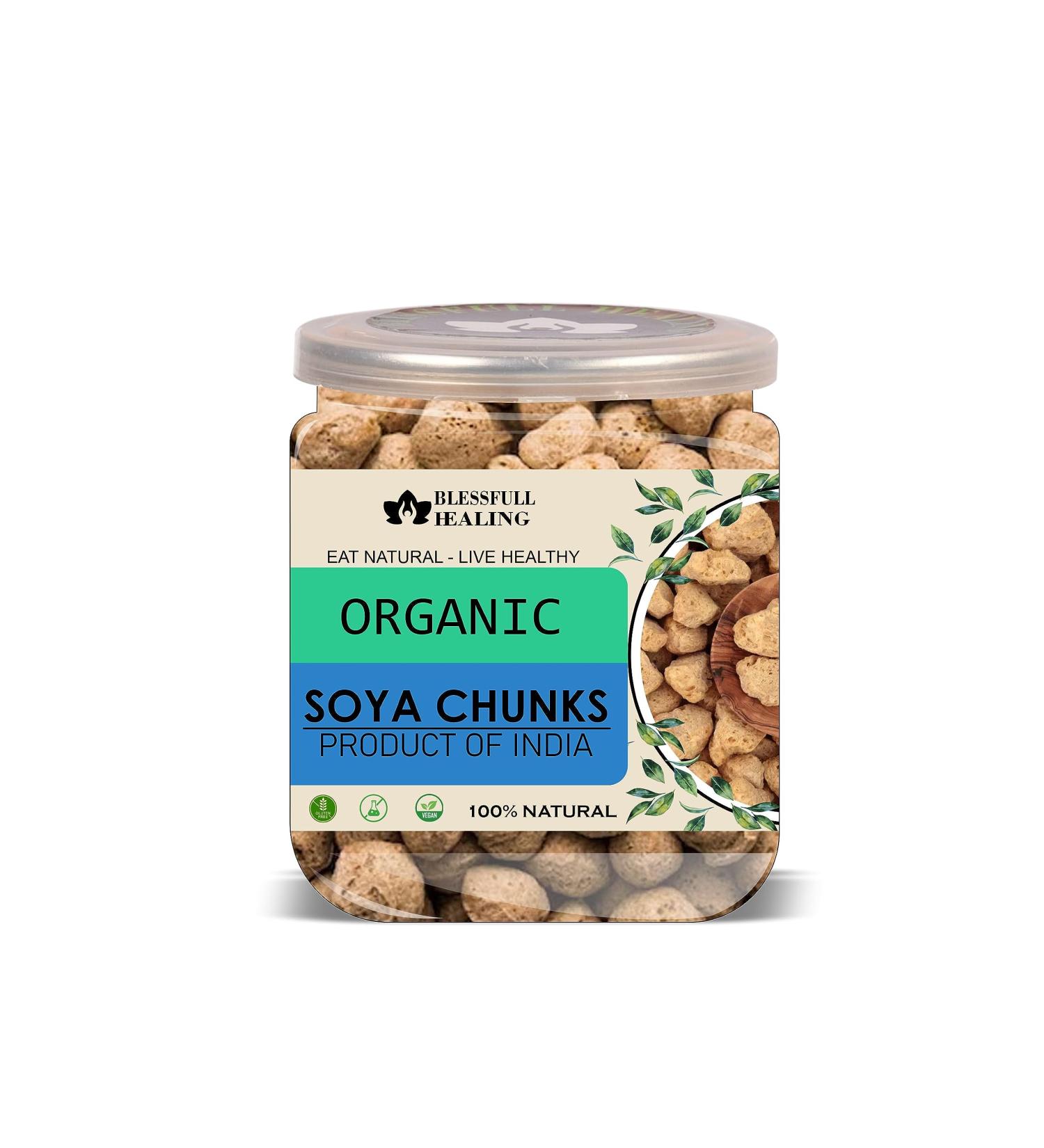 Blessfull Healing Organice SOYA Chunks for Breakfast 2 lb (907 Gram) - Buy Online on GoSupps.com