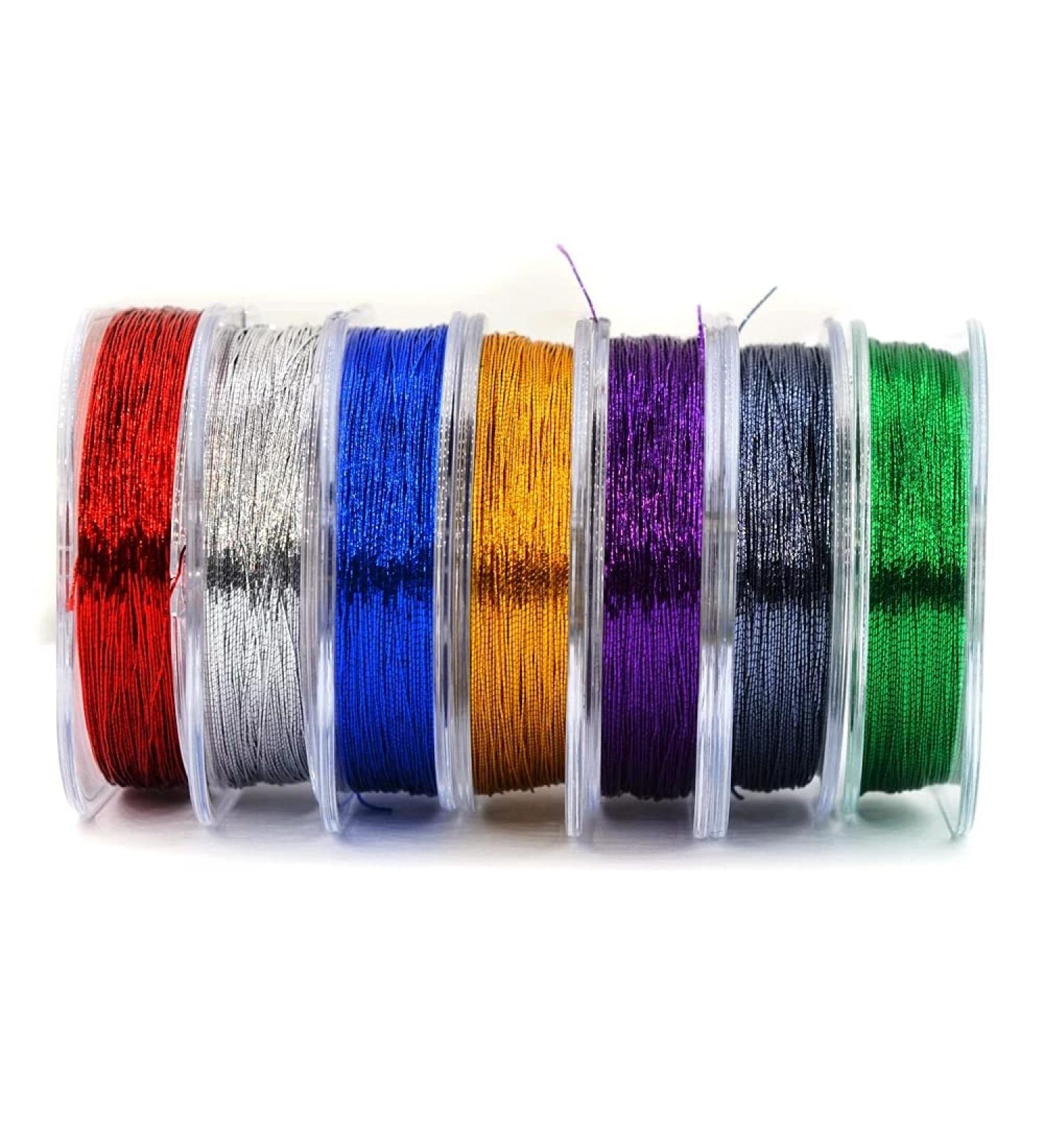 MNFT 7Pcs Metallic Guide Wrapping Lines - 50m Spool, Strong Nylon Thread for Rod Building - 7 Colors, DIY Fishing Line - Buy Online on GoSupps.com