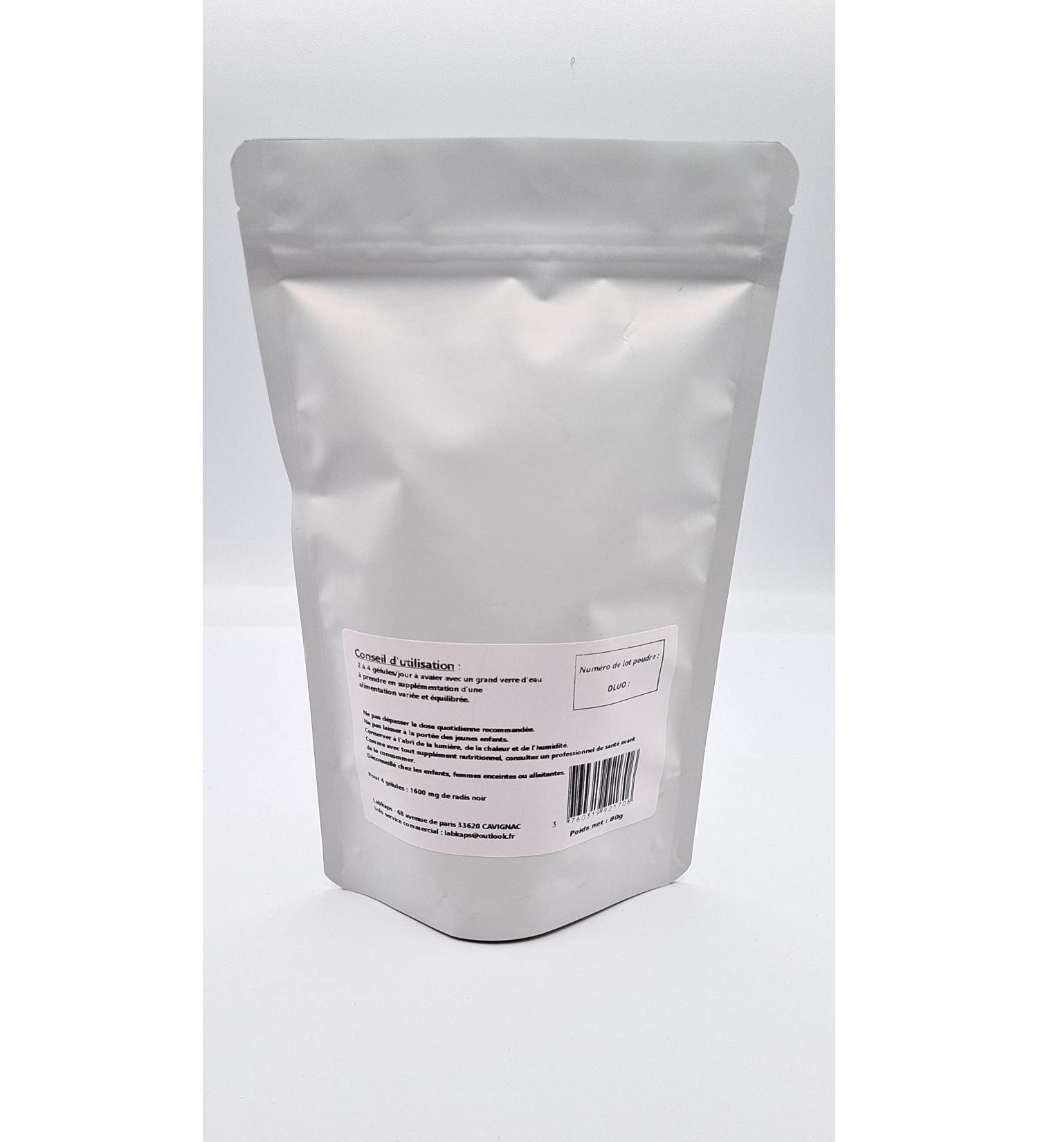 BLACK RADISH 200 capsules with a dosage of 400 mg - 100% vegetable envelope - food supplement - Buy Online on GoSupps.com