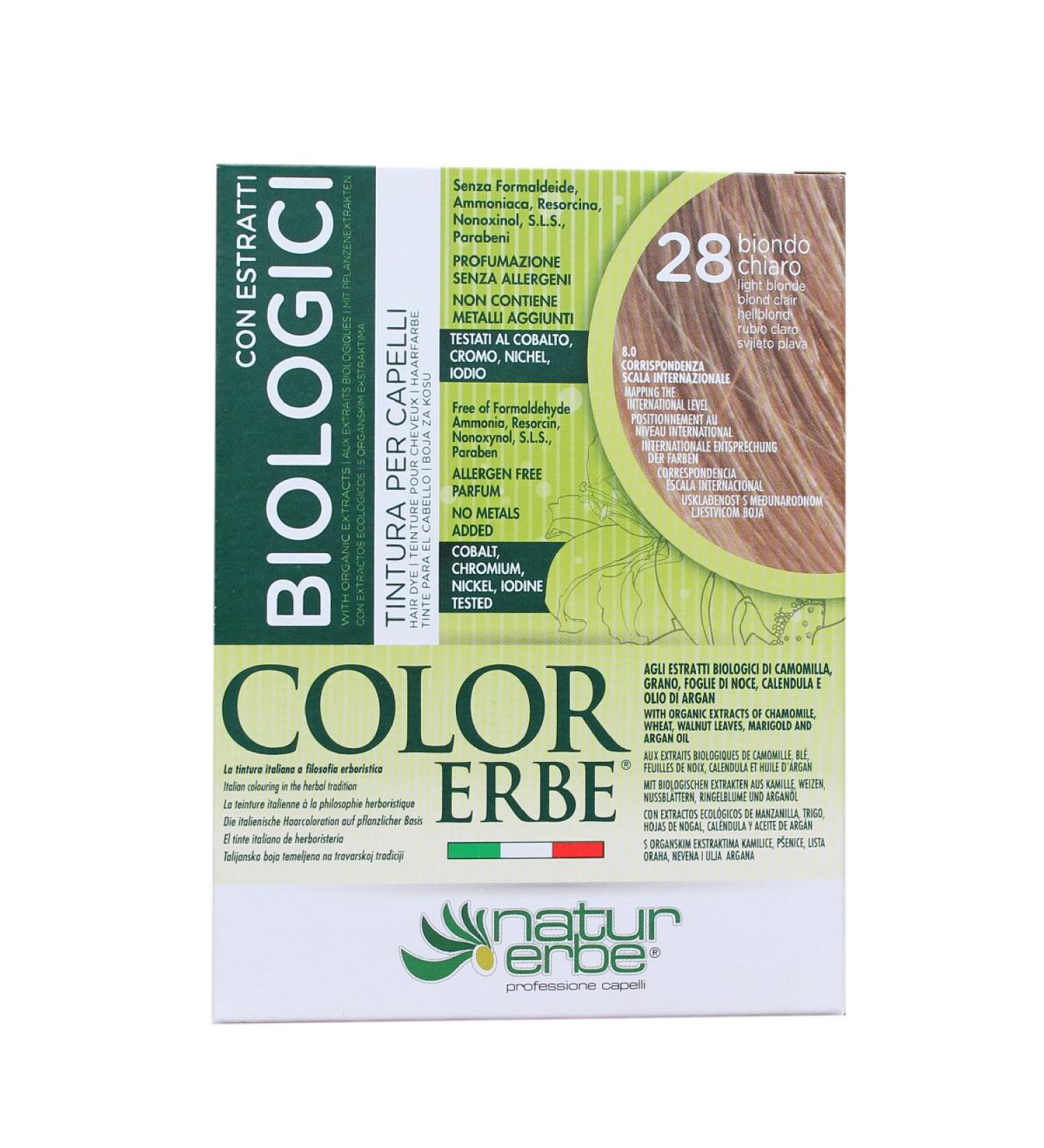 Naturerbe Color Erbe Estratti Bio Tintura 28 Biondo Chiaro - Buy Online on GoSupps.com