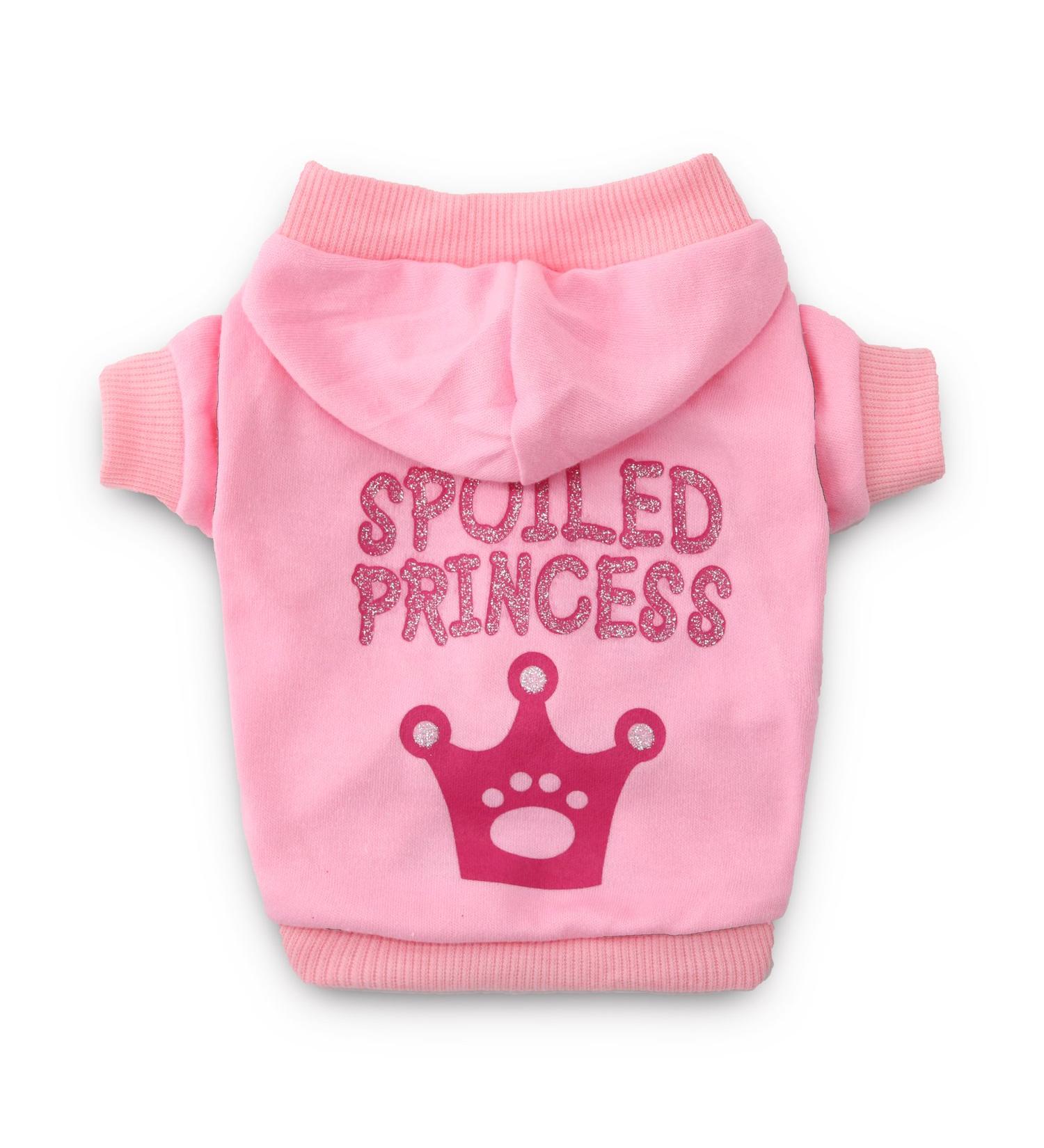 DroolingDog Dog Princess Shirt for Small Dogs | Pink Dog Hoodie (3.3lb-5.5lb) - Pet Clothes - Buy Online on GoSupps.com