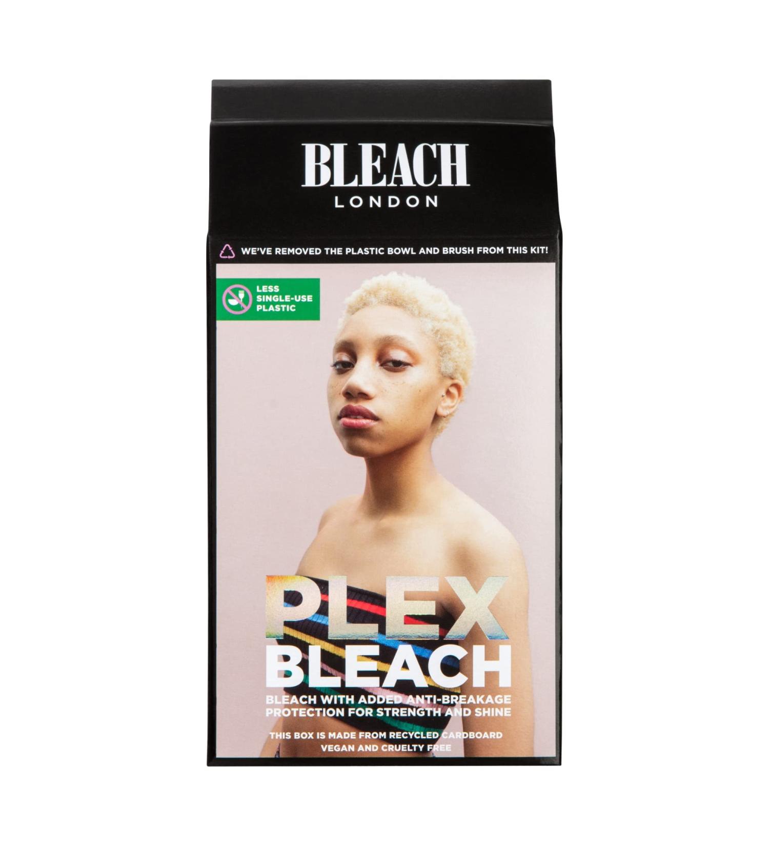 BLEACH LONDON Plex Bleach Kit - Vegan Professional Standard Bleach for All Hair Types - Anti-Breakage Treatment - Cruelty Free - Brightest Blonde Results - Buy Online on GoSupps.com