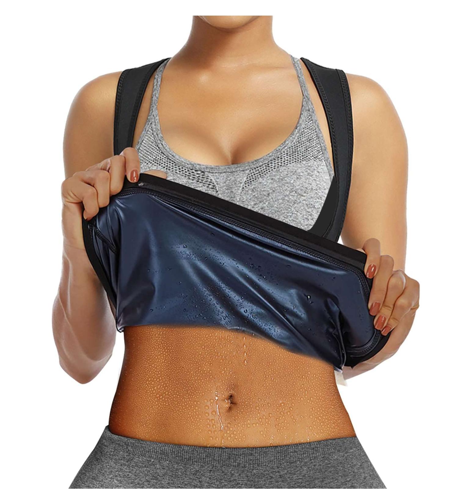 BODYSUNER Sauna Sweat Vest for Women - Blue - Small/Medium - Buy Online on GoSupps.com