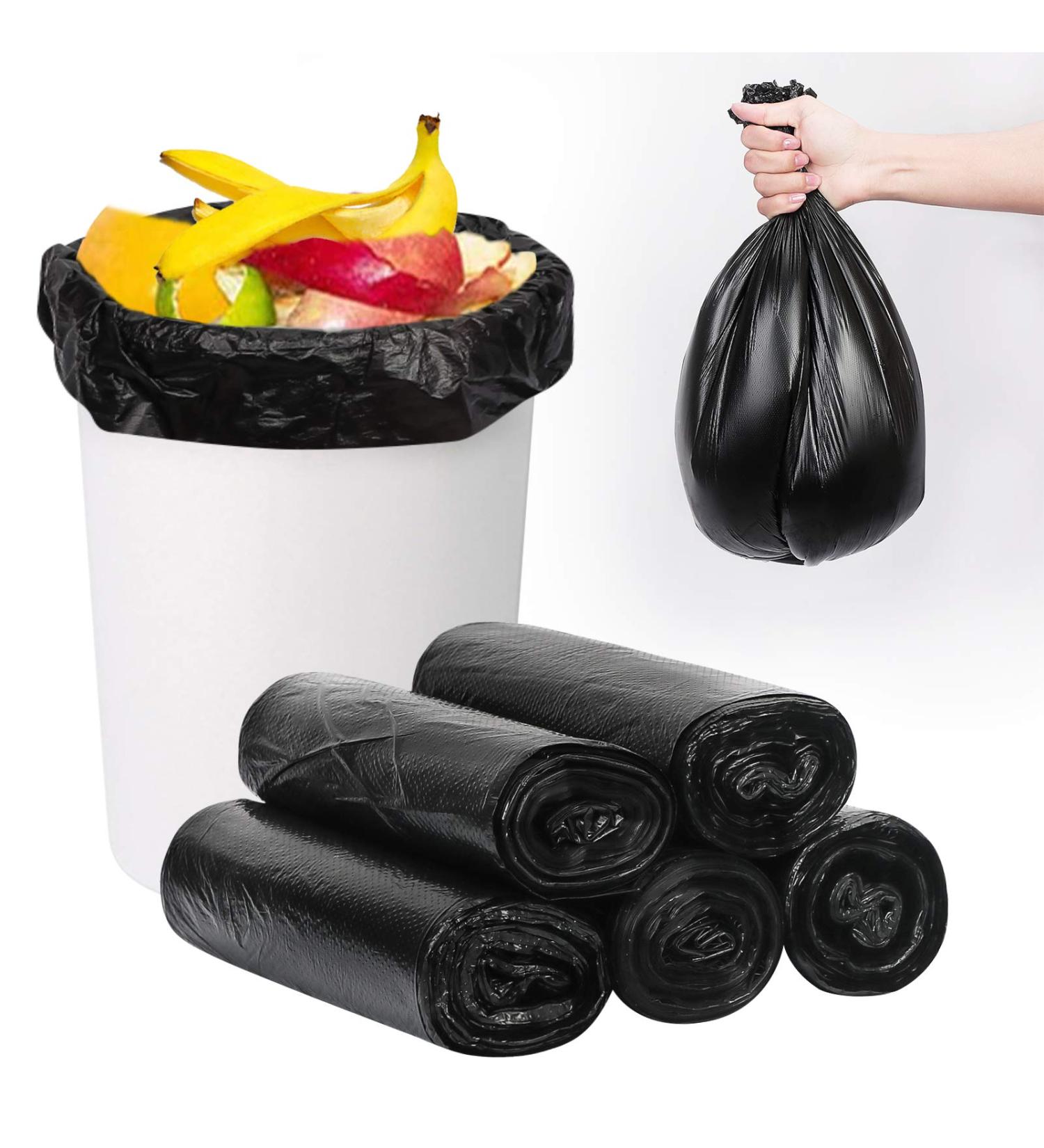 Fyy 6 Gallon Garbage Bags | 100 Black Waste Bags for Kitchen Bathroom & Office | 5 Rolls of Durable Garbage Bags (50x60 cm) - Buy Online on GoSupps.com