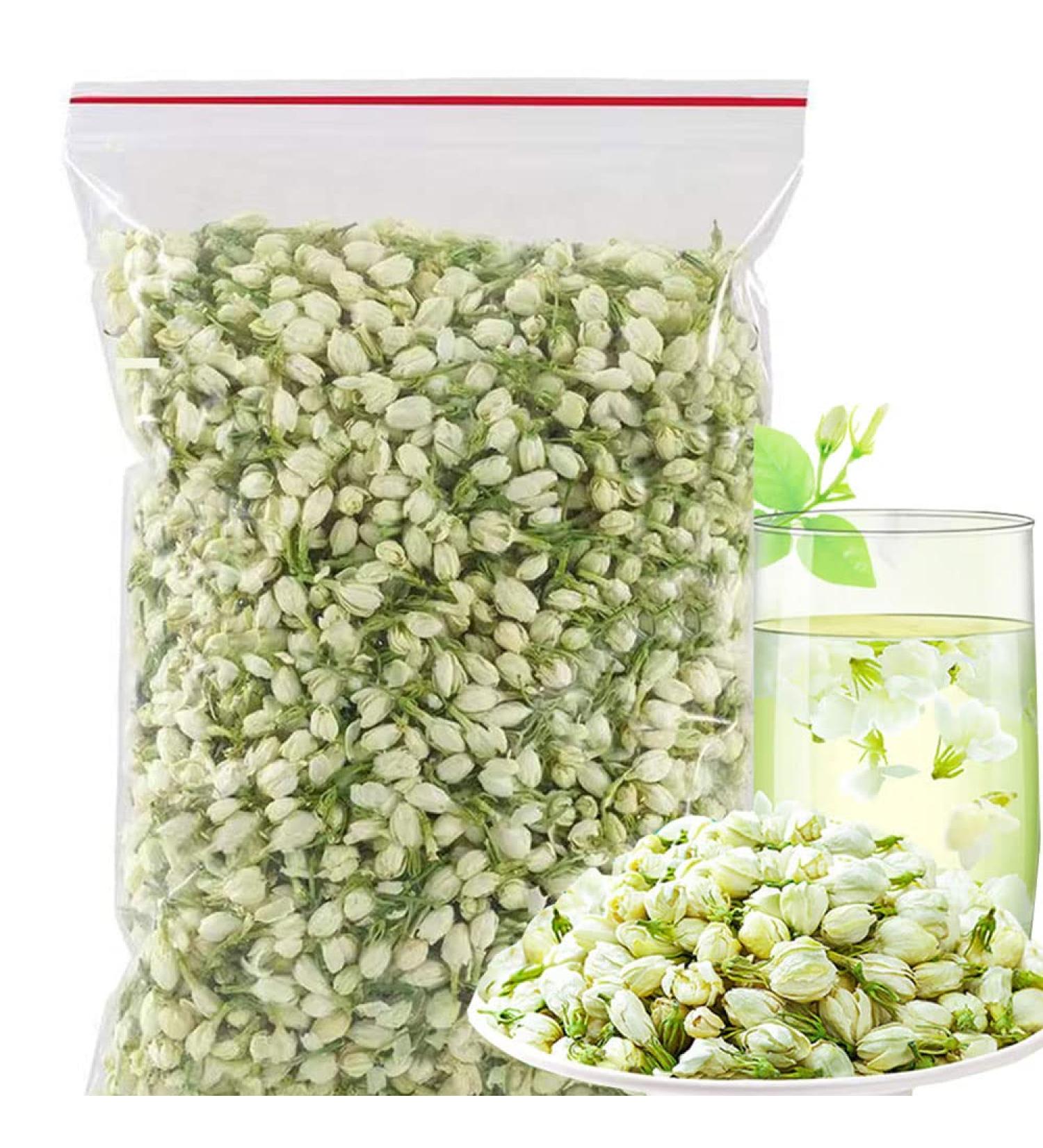 Jasmine tea 3.52 ounces/100g Caffeine-free Dried jasmine flowers are suitable for making tea Whole bud of edible flowers Jasmine bud jasmine tea loose leaf - Buy Online on GoSupps.com