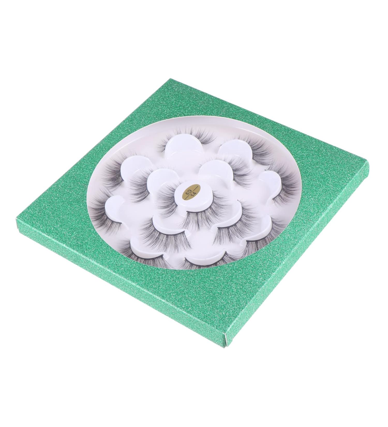FRCOLOR 7 Pairs Three-Dimensional False Eyelashes Artificial Eyelashes Dense False Eyelashes Cosmetic False Eyelashes Natural Fake Eyelashes Curly Eyelashes Stage Eyelashes Thick Eyelashes - Buy Online on GoSupps.com