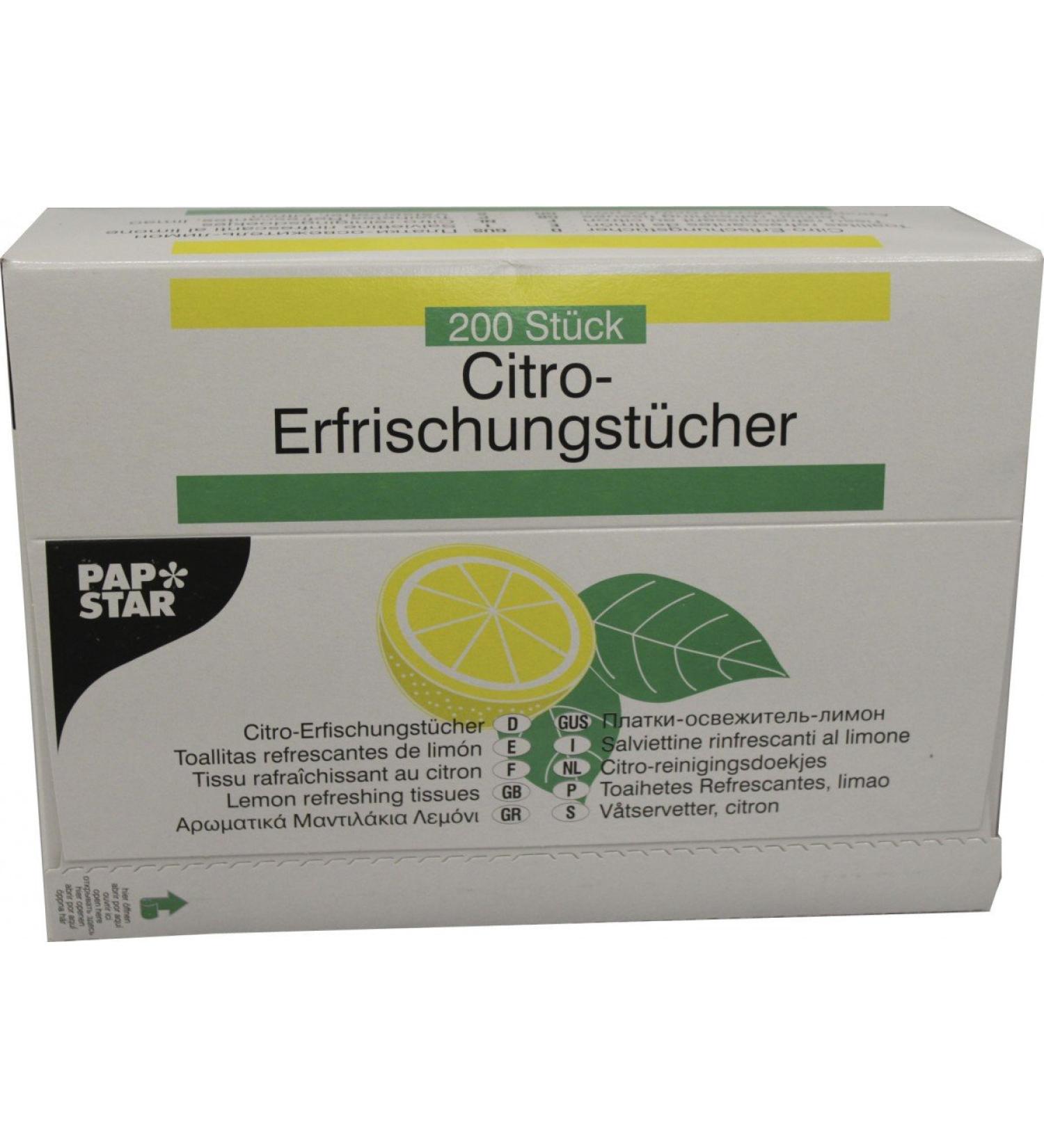 Citro refreshing wipes wipe size: 14 cm x 14 cm 200 pieces in a box