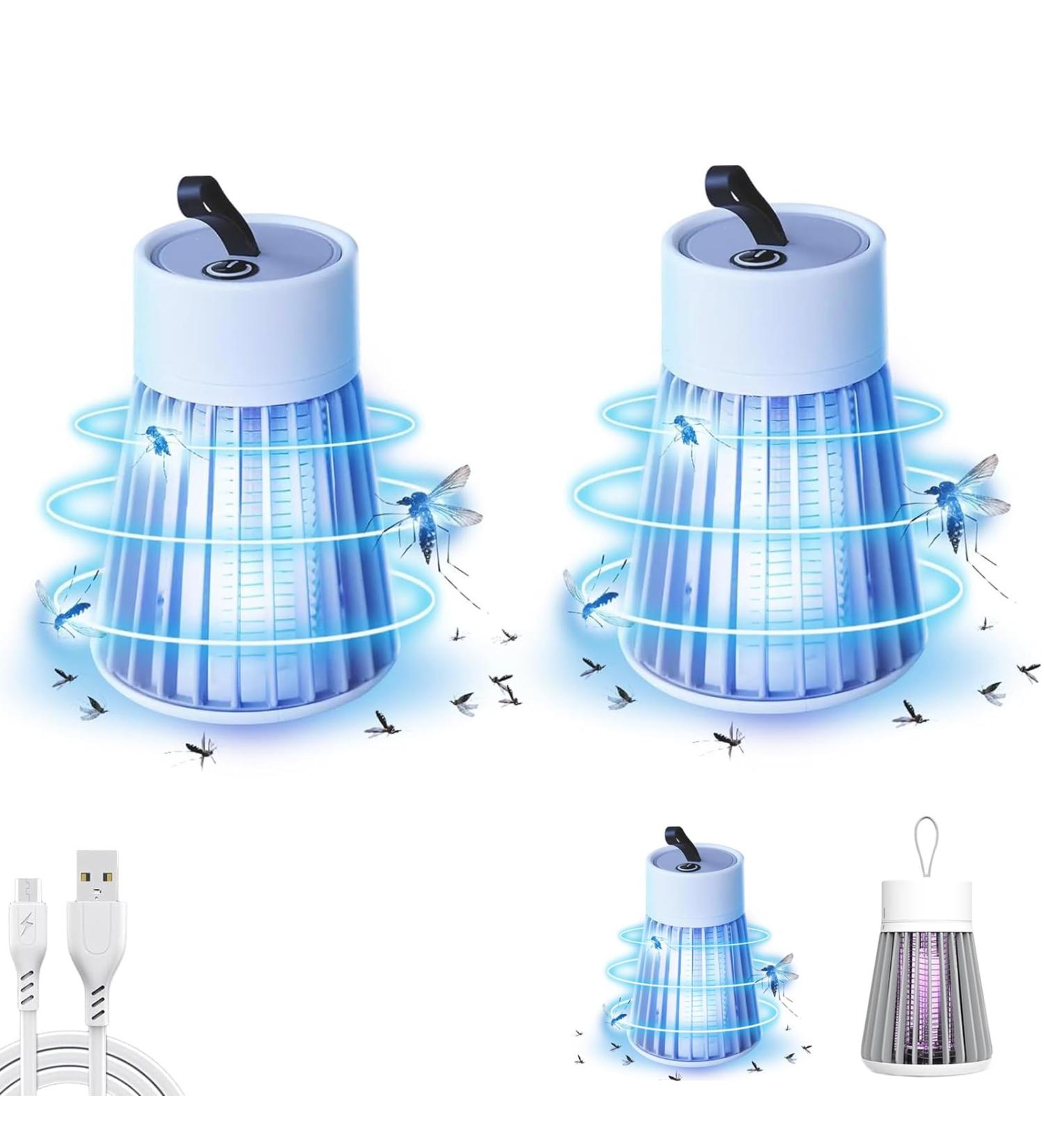 Mozz Guard Mosquito Zapper - 3 in 1 Waterproof Outdoor Lamp | USB & Solar Powered | 2 Pack for Indoor & Outdoor Use - Buy Online on GoSupps.com