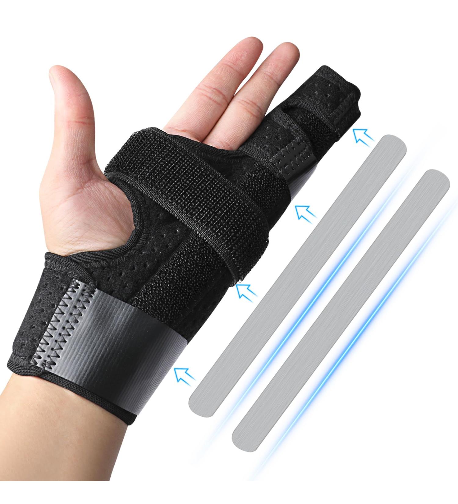 Buy Pinky Finger Splints & Trigger Finger Brace - Support for Small Fingers - Left & Right Hand - Ideal for 4th/5th Finger Injuries Fractures Breaks - Large Size - Buy Online on GoSupps.com