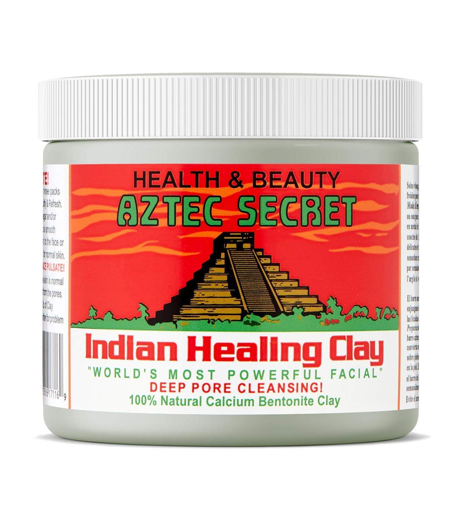 Aztec Secret Indian Healing Clay 1 lb - Best Natural Face Mask for Acne & Detox - Buy Online on GoSupps.com