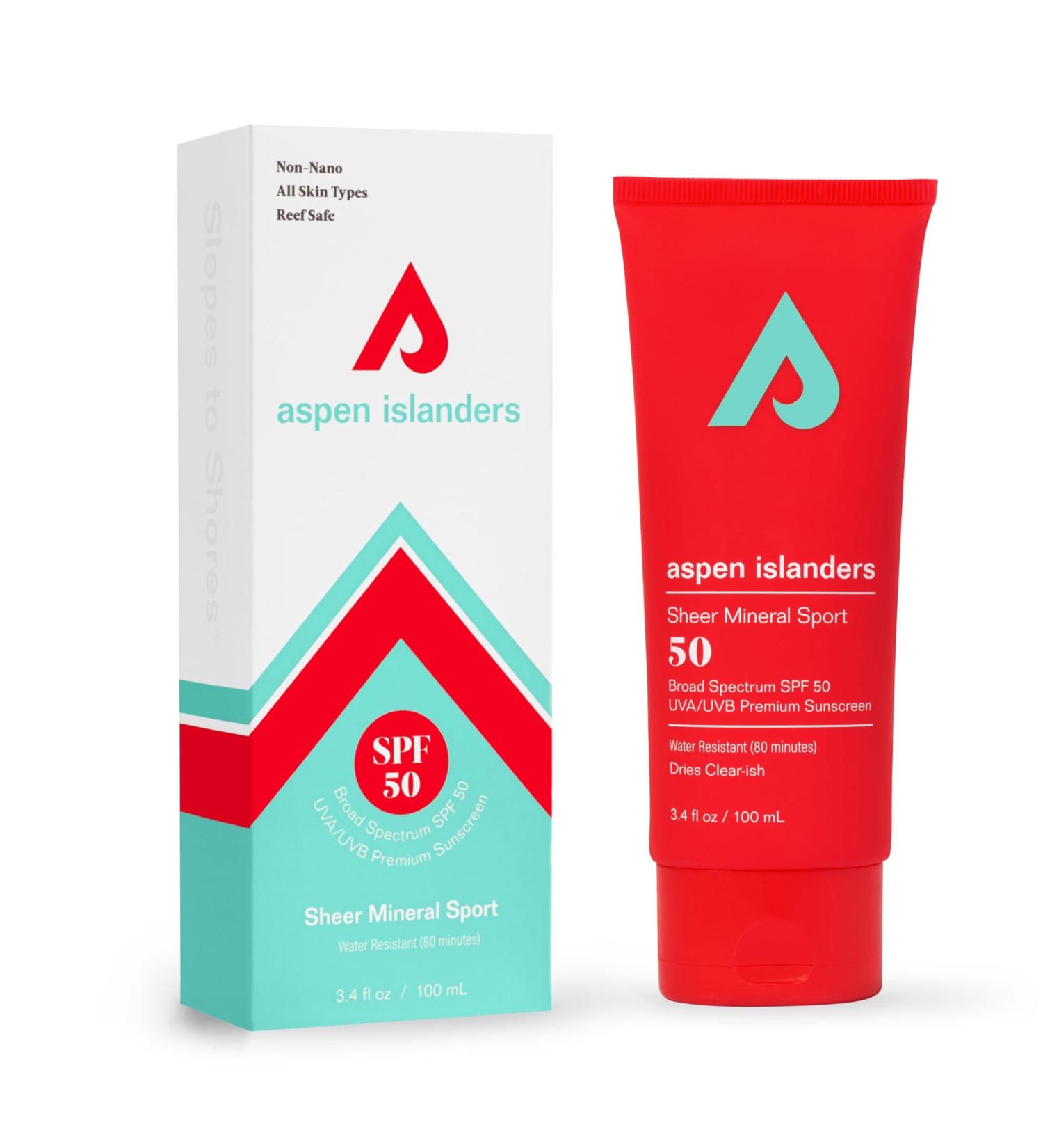 aspen islanders Hawaii Reef Compliant Act 104 Sheer Mineral Sport Sunscreen Lotion | High Altitude SFP 50 No White Cast Zinc | Face & Body | Anti-Aging | Non-Toxic | Water-Resistant | 3.4 fl oz - Buy Online on GoSupps.com