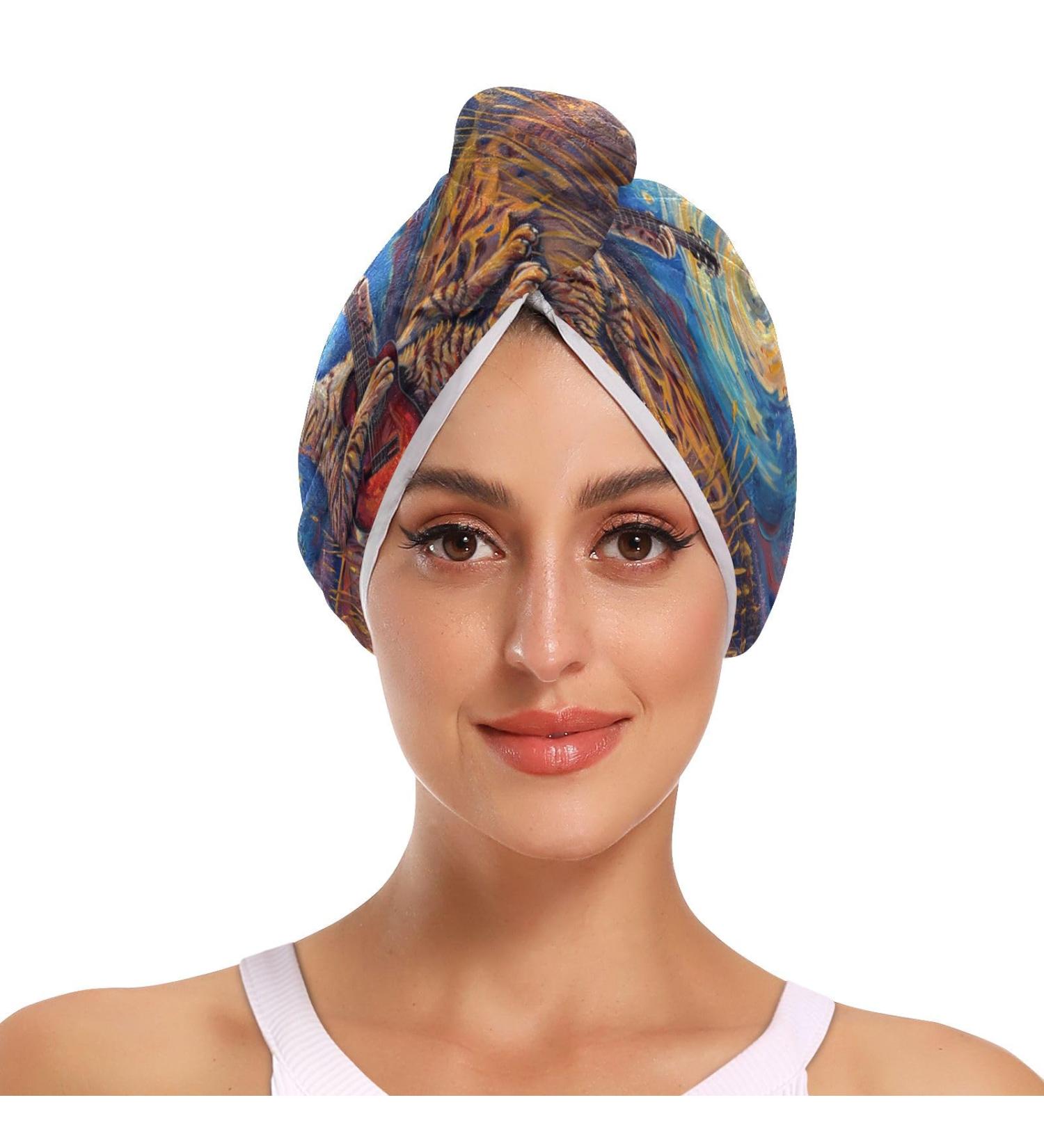 Animal Hair Towel 2 Pack | Super Absorbent Quick Dry Hair Turbans for Women & Girls - Ultimate Hair Drying Solution - Buy Online on GoSupps.com