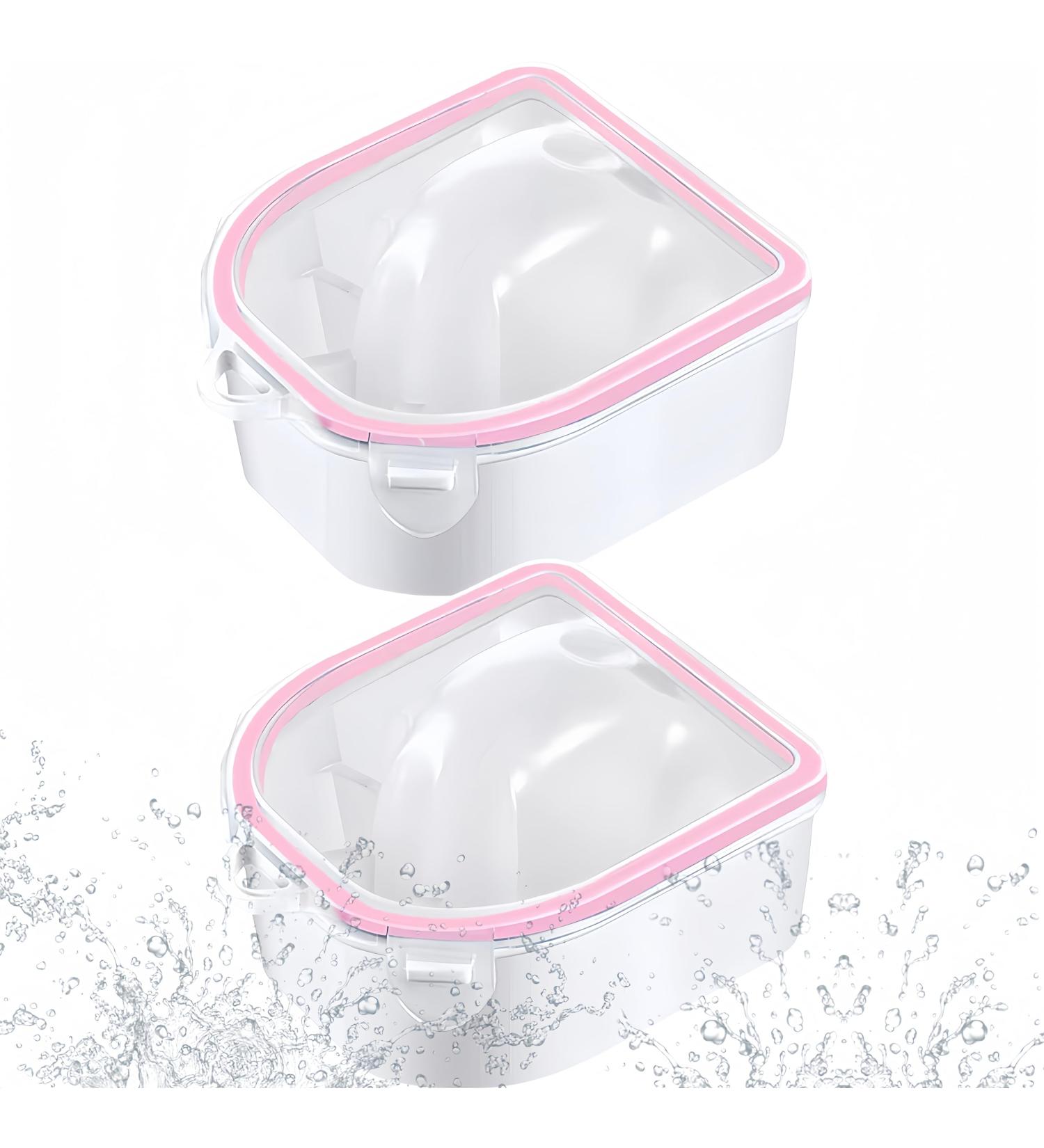 JUNEYE 2-piece set of pink nail soaking bowls nail spa bowls nail art removers soaking therapy bowls for nail art spa tools - Buy Online on GoSupps.com