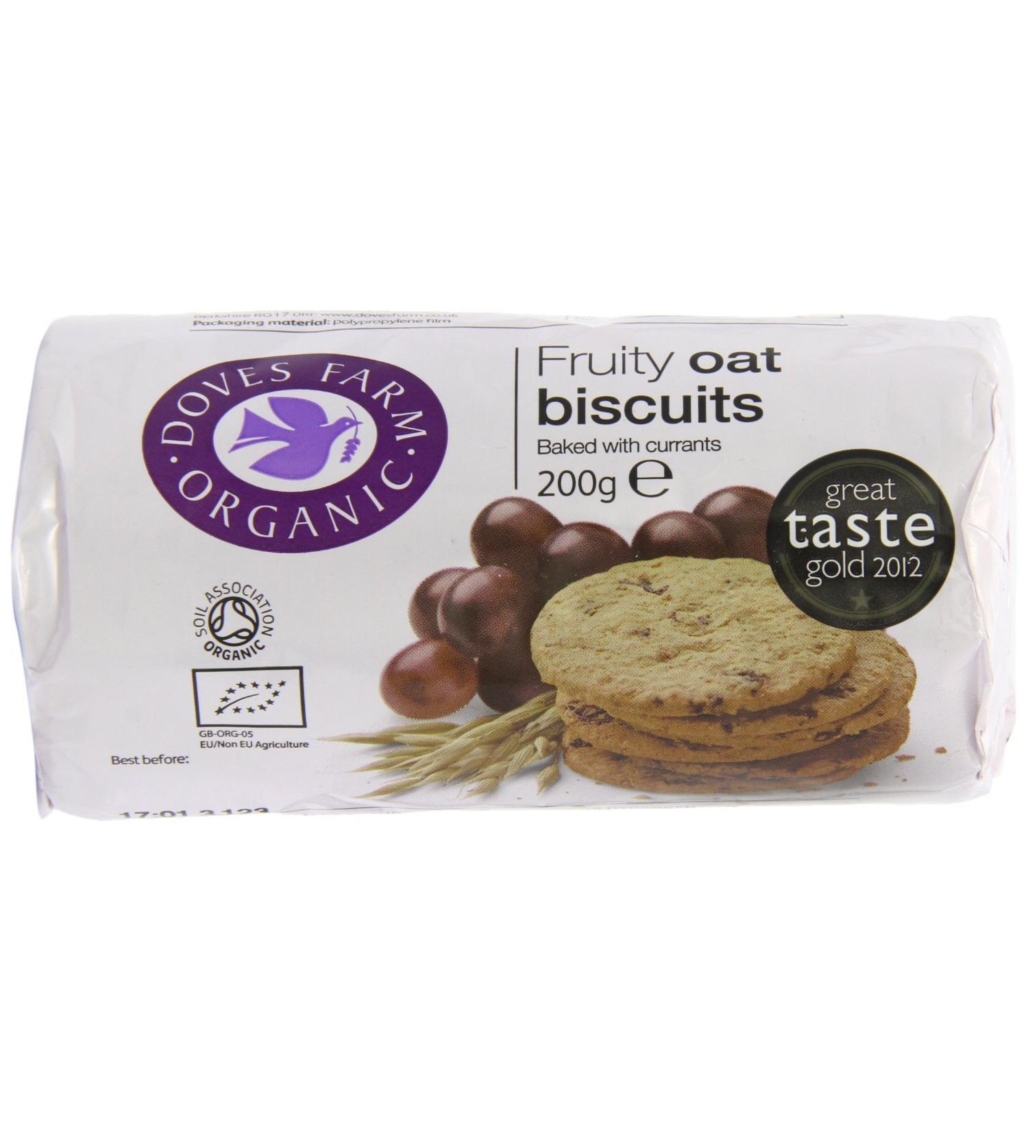 Doves Farm Fruity Oat Biscuits 4 X 200G - Buy Online on GoSupps.com