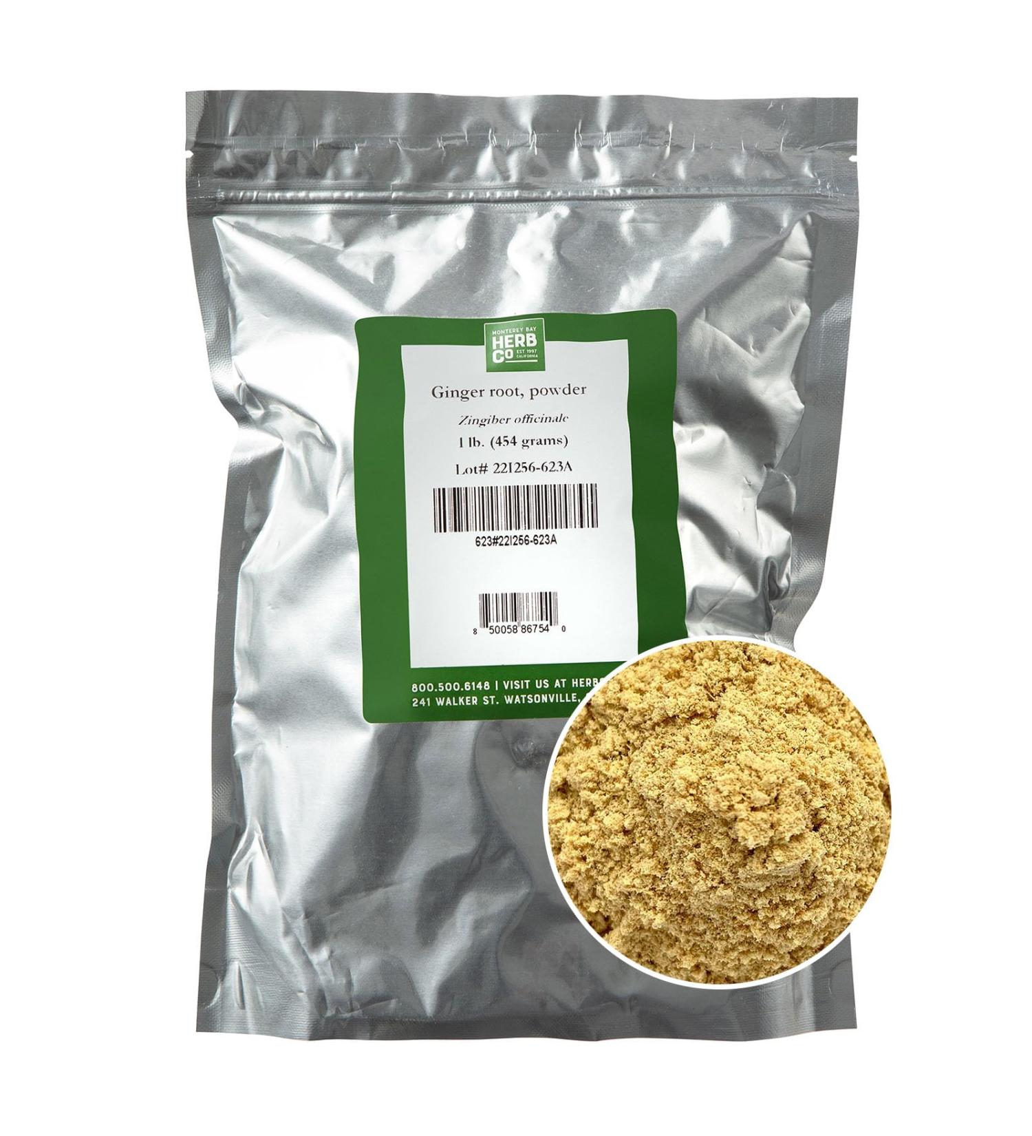 Ginger Root Powder, by Herb Co, 100% Pure Natural Spice for Cooking, Baking, Bath Soaks & Body Scrubs - No Fillers or Additives, 1 lb Ginger Root Powder 16 Ounce (Pack of 1) - Buy Online on GoSupps.com
