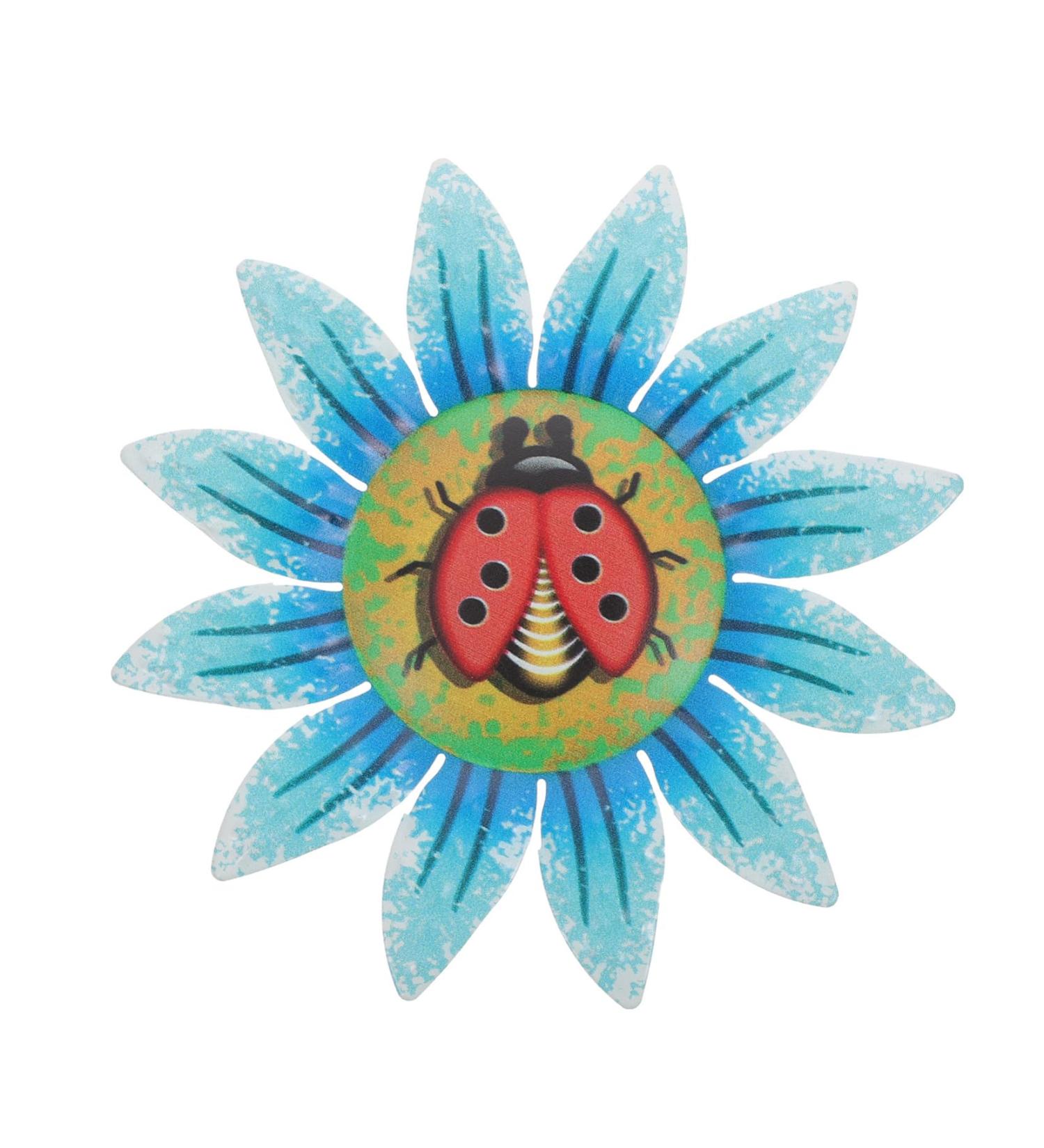 Artibetter Home Wall Ornament Iron Pendant Interior Decor Plant Signs Decor for Home Sunflower Home Decor Flower Wall Plaque Iron Craft Flower Wall Pendant 16x16cm Blue - Buy Online on GoSupps.com