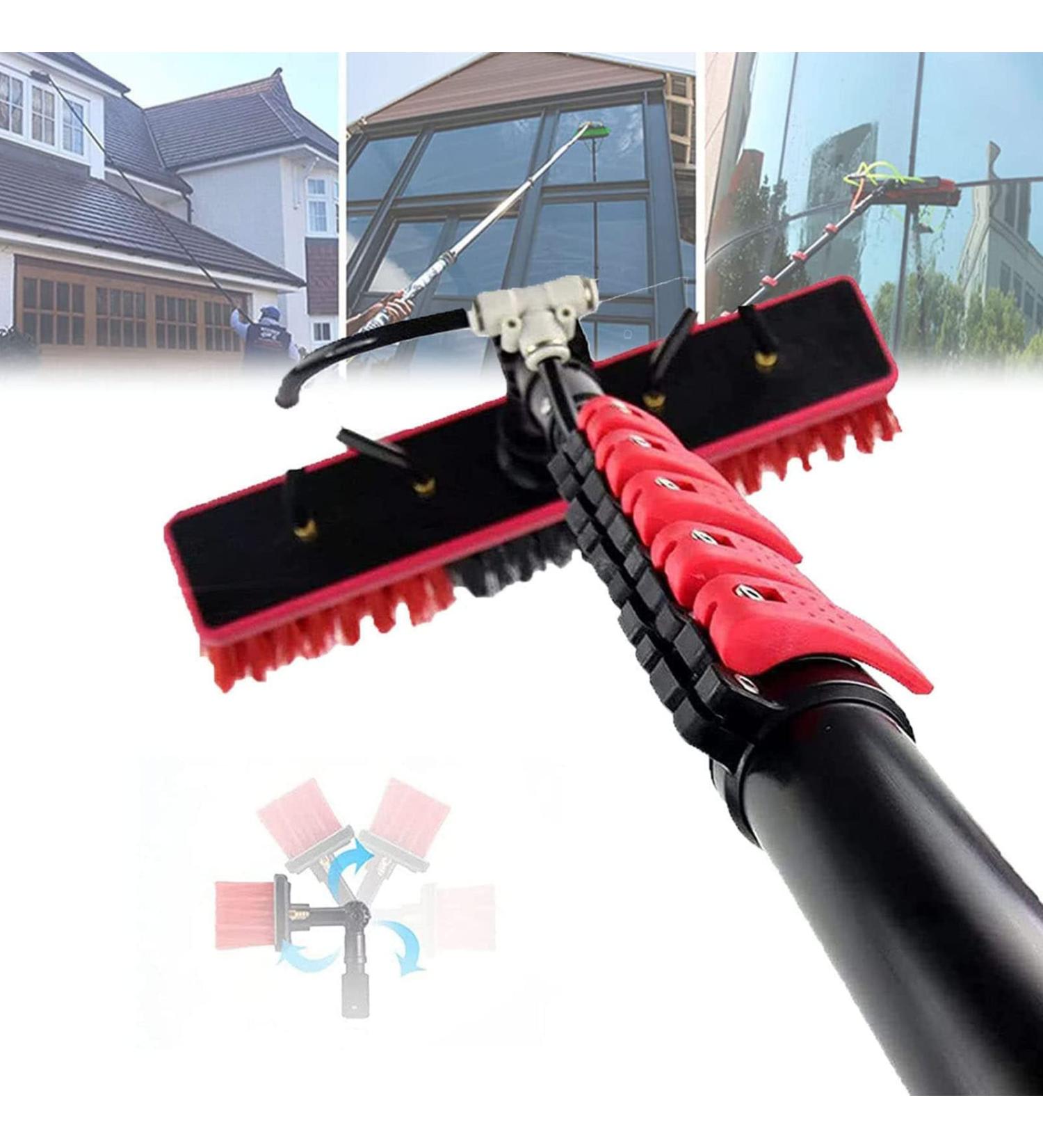 Water Fed Pole Kit Window Cleaning Brush with Extended Handle and Water Hose Window Cleaning Kit with Extension Pole High Window Cleaning Kit Telescoping Pole 30cmbrush-30FT/9M 30FT/9M 30cmbrush - Buy Online on GoSupps.com