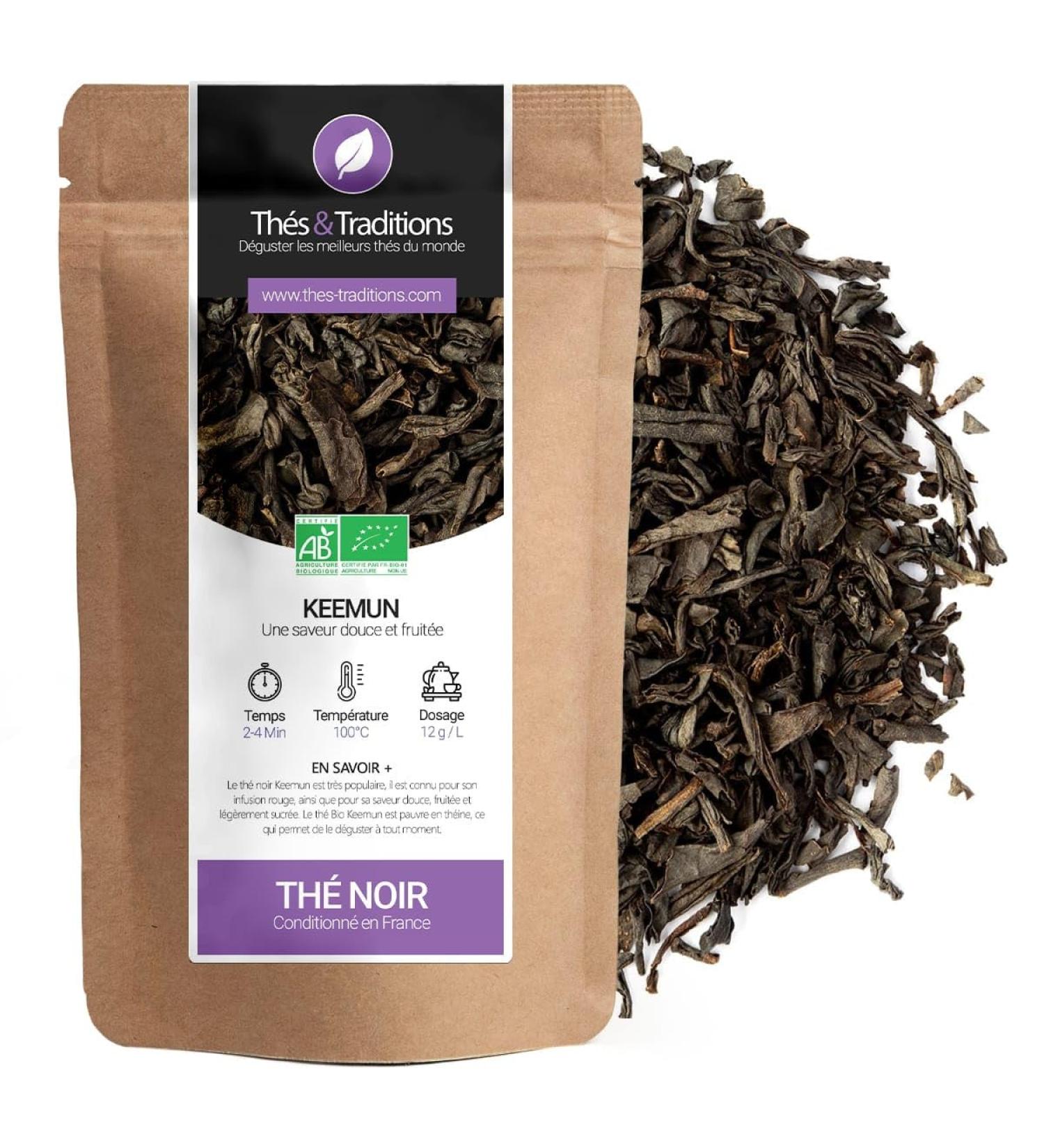  Th s & Traditions Keemun Organic Black Tea | Bag 100g Bulk | Certified Organic  - Buy Online on GoSupps.com