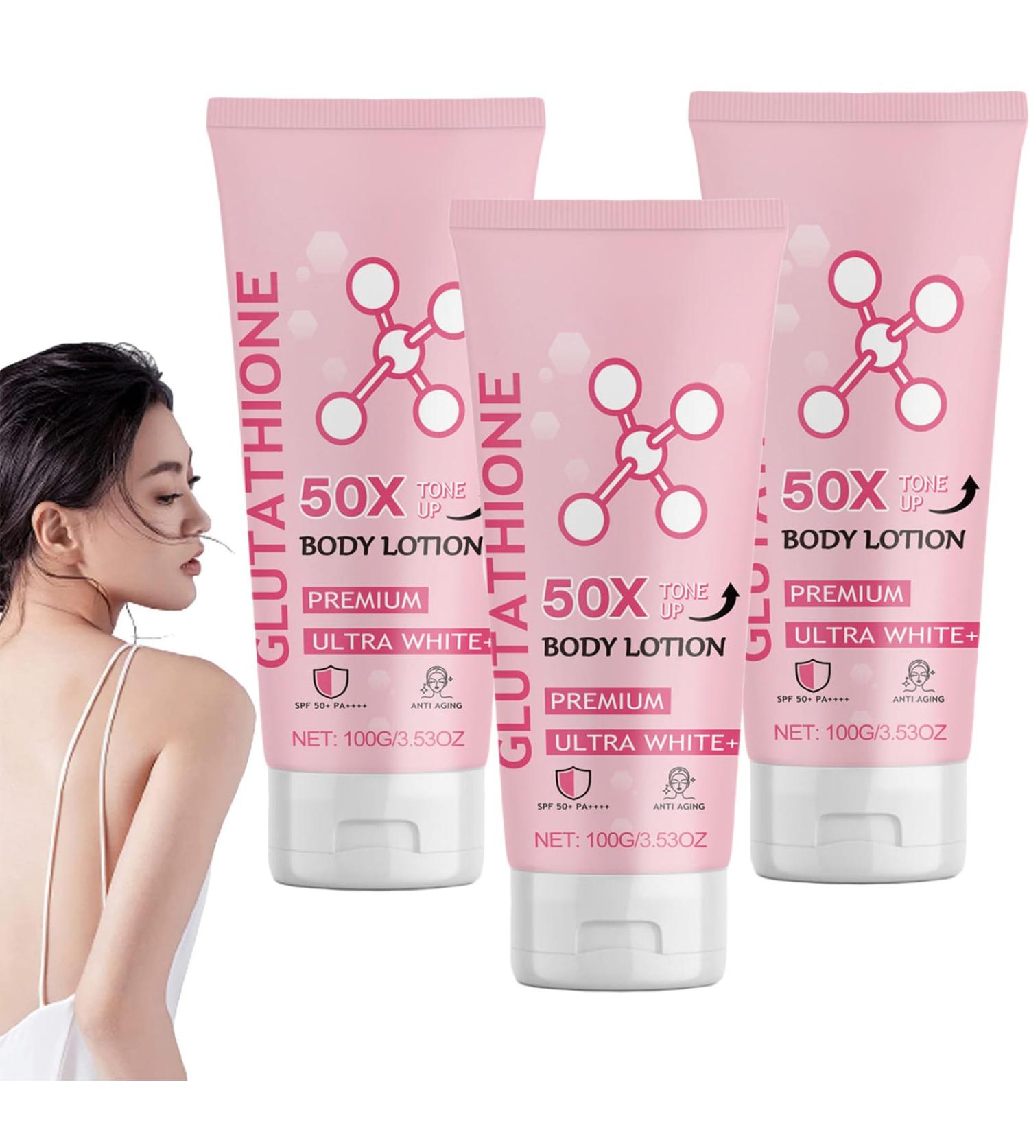 Glutathione Cream Glutathione 50x Tone Up Body Lotion Long Lasting Moisturizing Smooth & Revitalizing Skin for All Skin Types (3PC 1) 3PC 1 Ounce (Pack of 1) - Buy Online on GoSupps.com