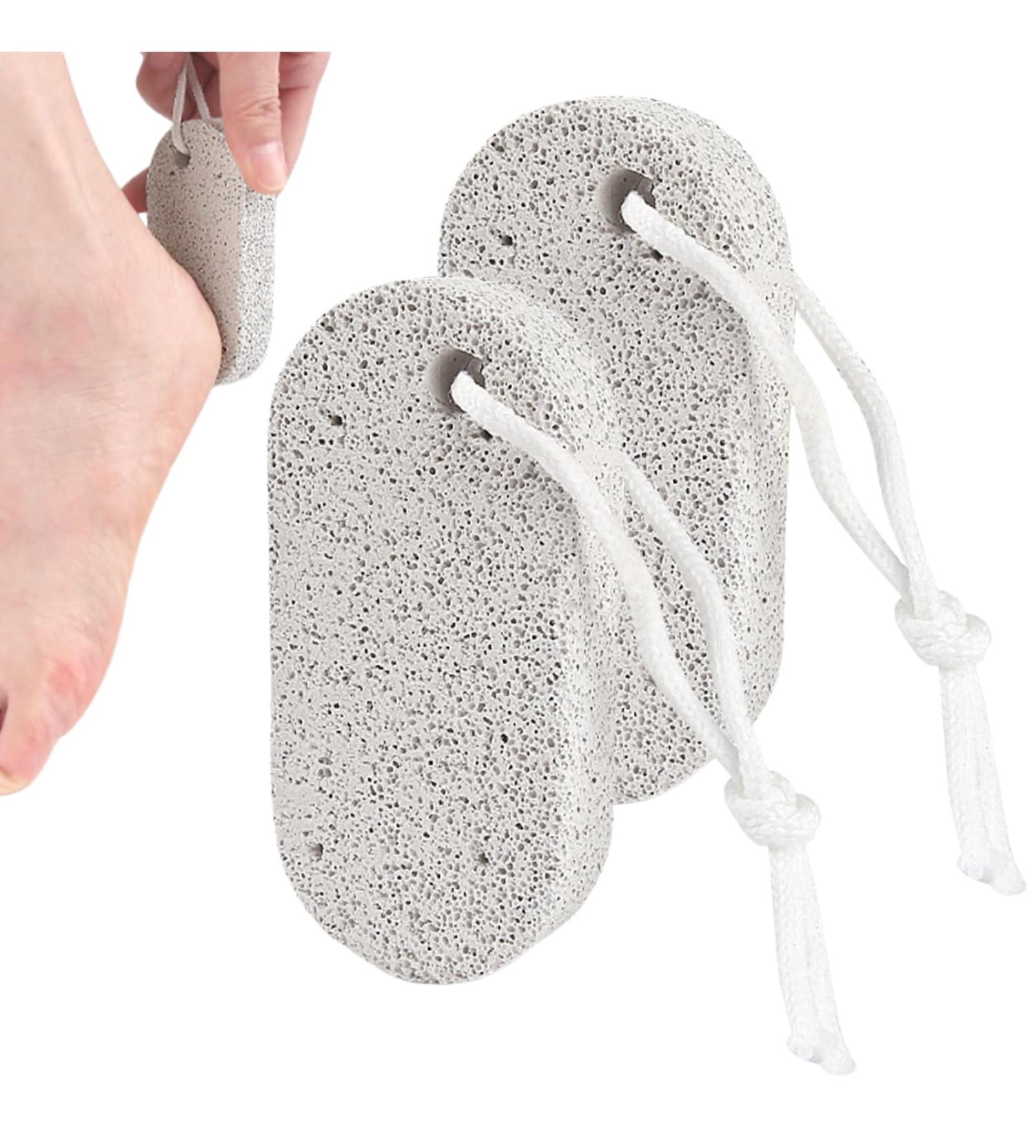 Pierre Ponce Pour Pieds | Pierre de Soin des Pieds 2 Pi ces Adoucissant Naturel pour Talons Mains Paumes et Coudes Adultes - Buy Online on GoSupps.com