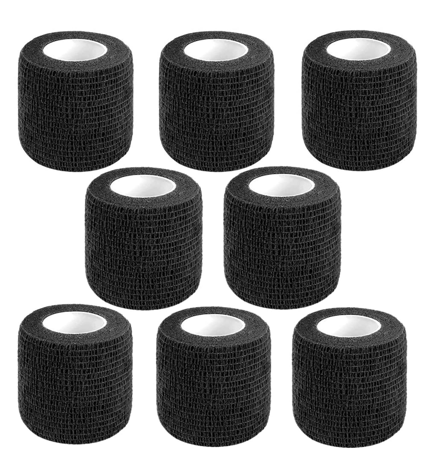 CIYAGPOOU Self Adhesive Bandage Wrap 2 Inch Black - Breathable Elastic Cohesive Vet Wrap for Sports Injuries - First Aid Supplies - Buy Online on GoSupps.com