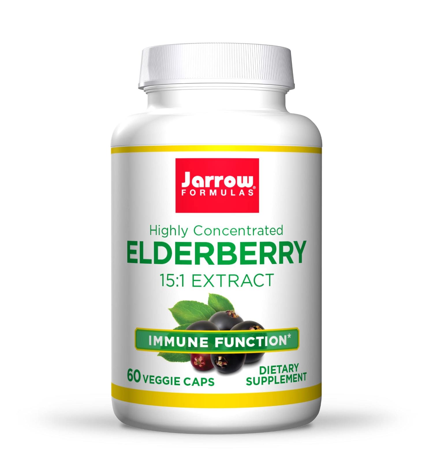 Jarrow Formulas Elderberry Extract 60 Veggie Caps - High Concentration Immune Support - Buy Online on GoSupps.com