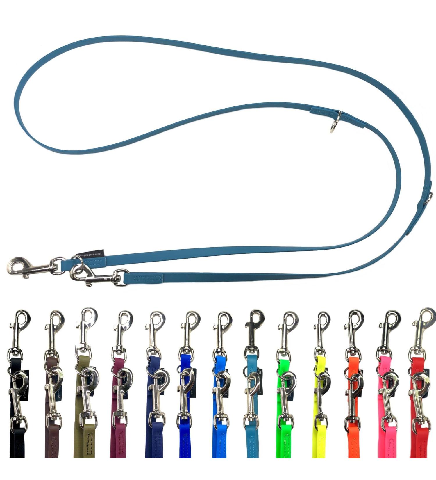 Biothane Dog Leash for Small & Large Dogs - Adjustable 2m to 5m - Silver Hook - 9mm/13mm/16mm options - Durable & Stylish (Petrol 3.50m x 9mm) - Buy Online on GoSupps.com