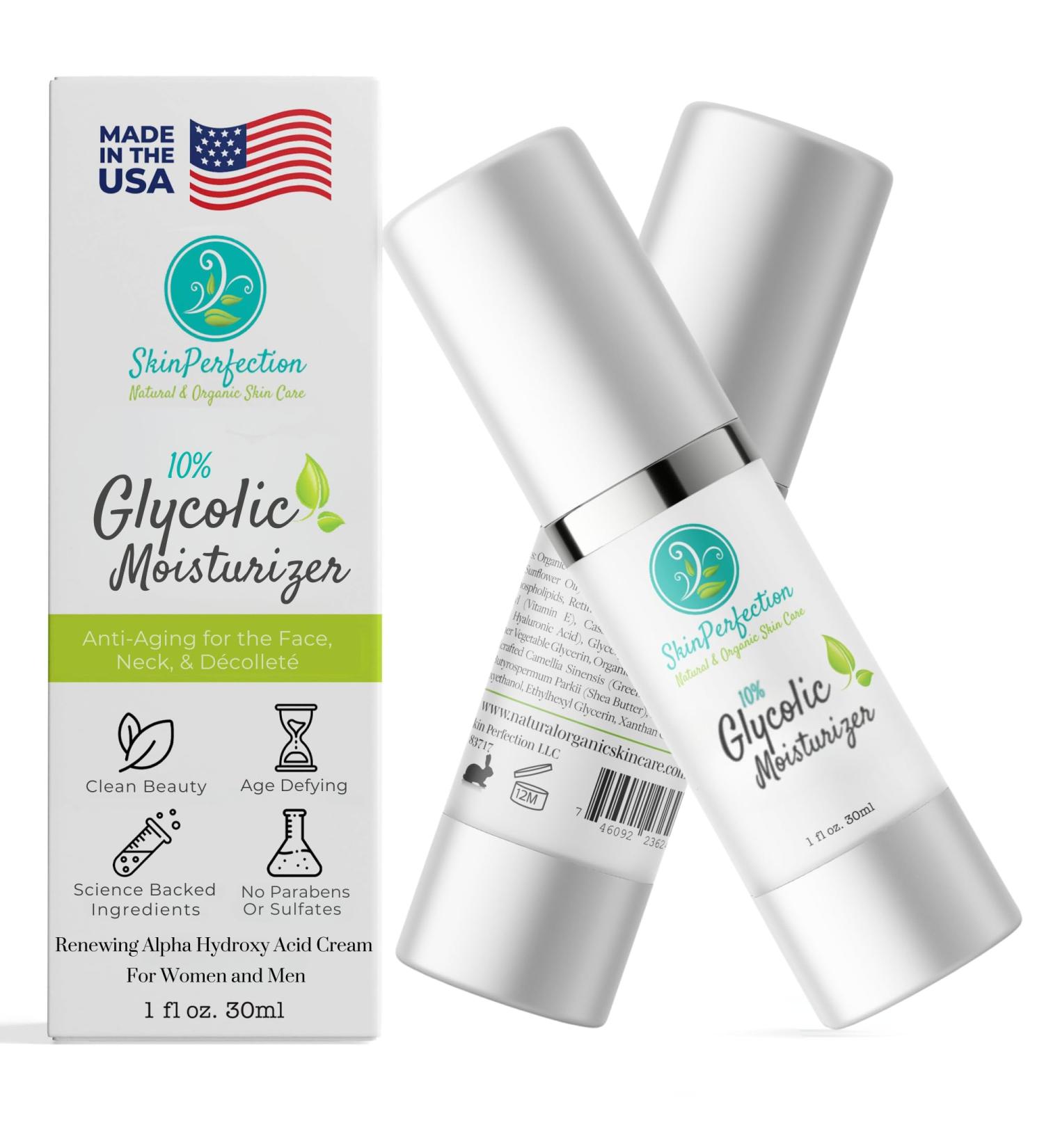 Skin Perfection Glycolic Acid Moisturizer | AHA for Dead Skin Removal & Wrinkle Reduction | International Shipping - Buy Online on GoSupps.com