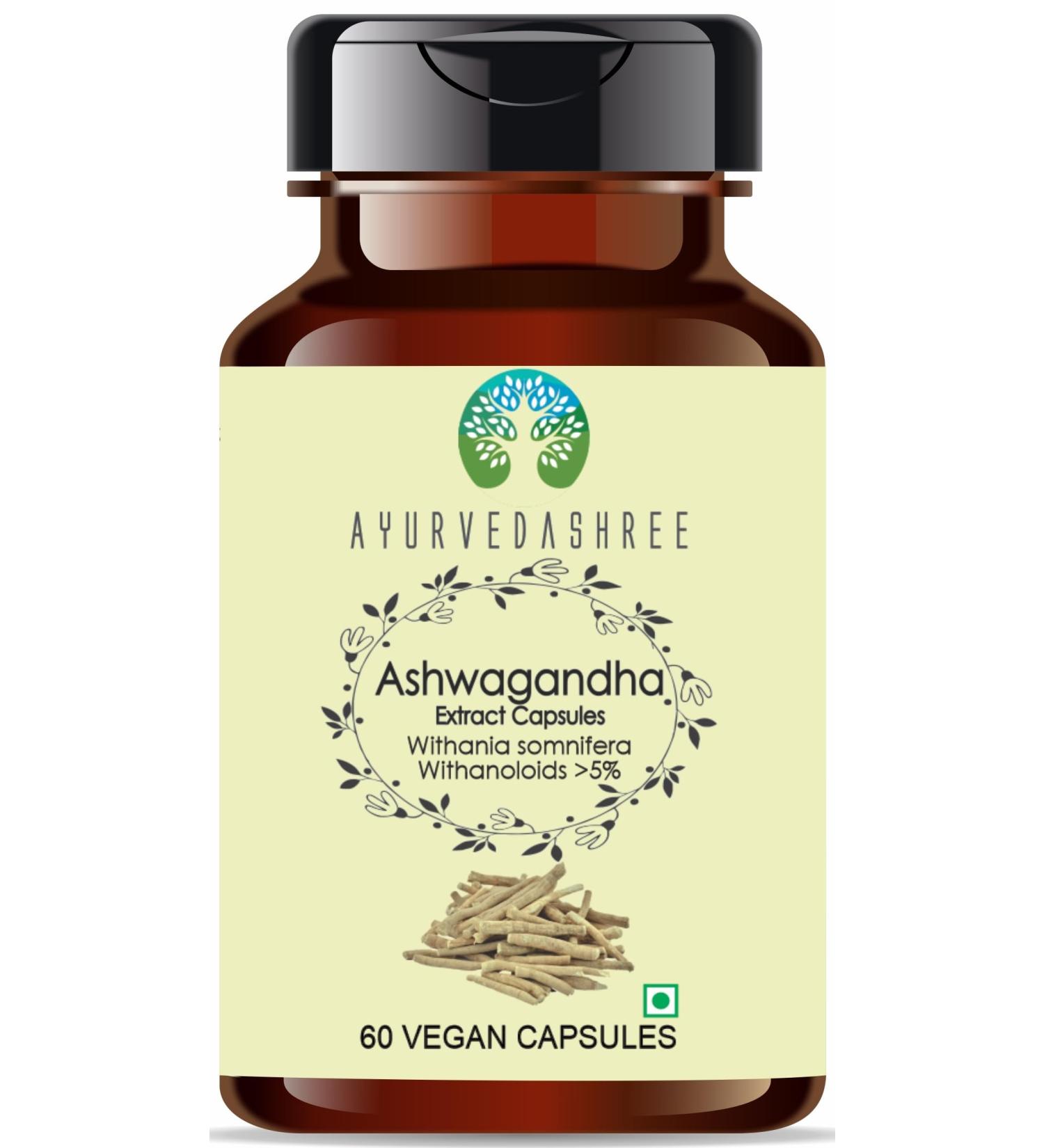 Ashwagandha Root Extract 500mg - 60 Vegetarian Capsules | Withania Somnifera Withanoloids | All Natural | 100% Vegan | Gluten-Free. Ashwagandha 60 Count (Pack of 1) - Buy Online on GoSupps.com