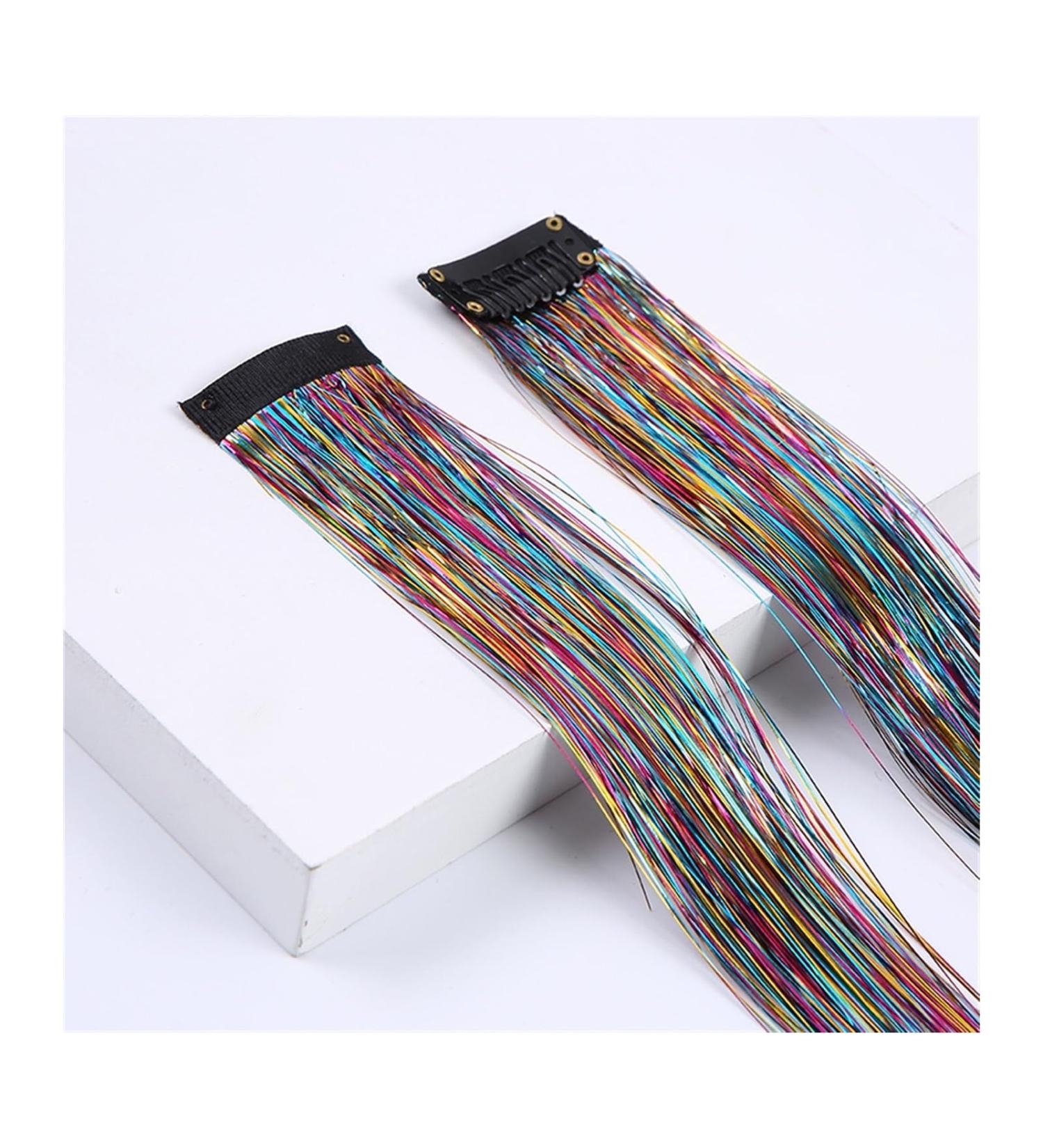 Hair Extensions Clip In Hair Extensions Colored Hair Extensions 22Inch Straight Color Clip in on Hair Extension Rainbow Party Highlights Synthetic Hairpiece for Girls Hair Pieces(5-sancai) 22inches 5-sancai - Buy Online on GoSupps.com