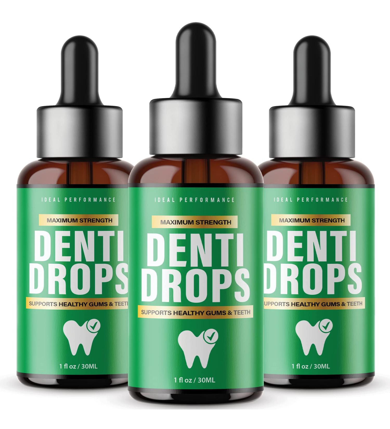 (3 Pack) Denti Drops for Gums Dentidrops Dental Dropper Healthy Gum and Teeth Liquid Drops Mouth (6oz)