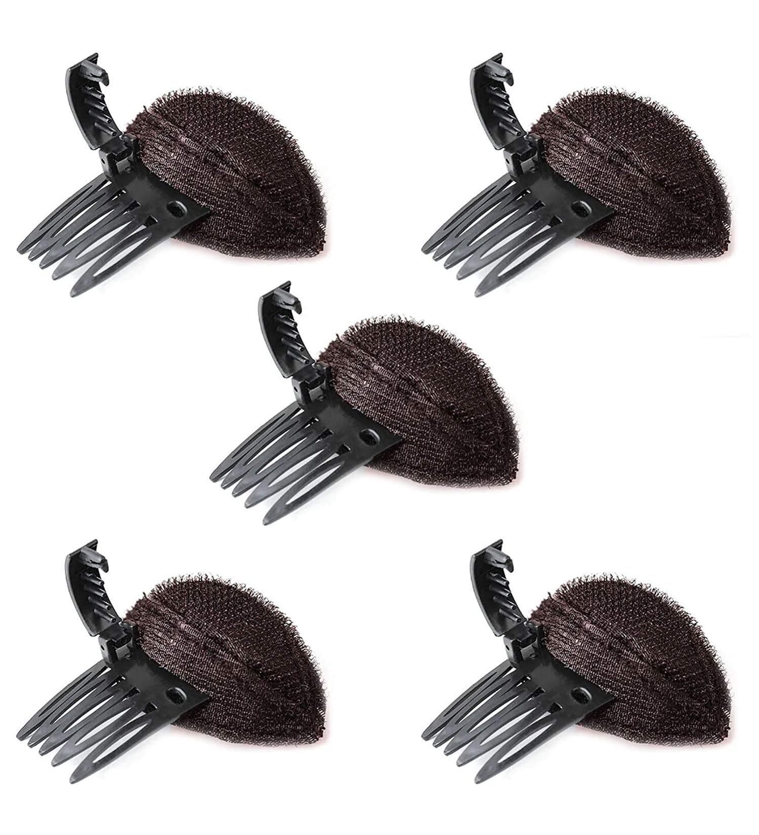 Perfect Puff Hair Pillow Set - Invisible Fluffy Sponge Clips for Volume - 5 Pieces (Brown) for Women & Girls - Buy Online on GoSupps.com