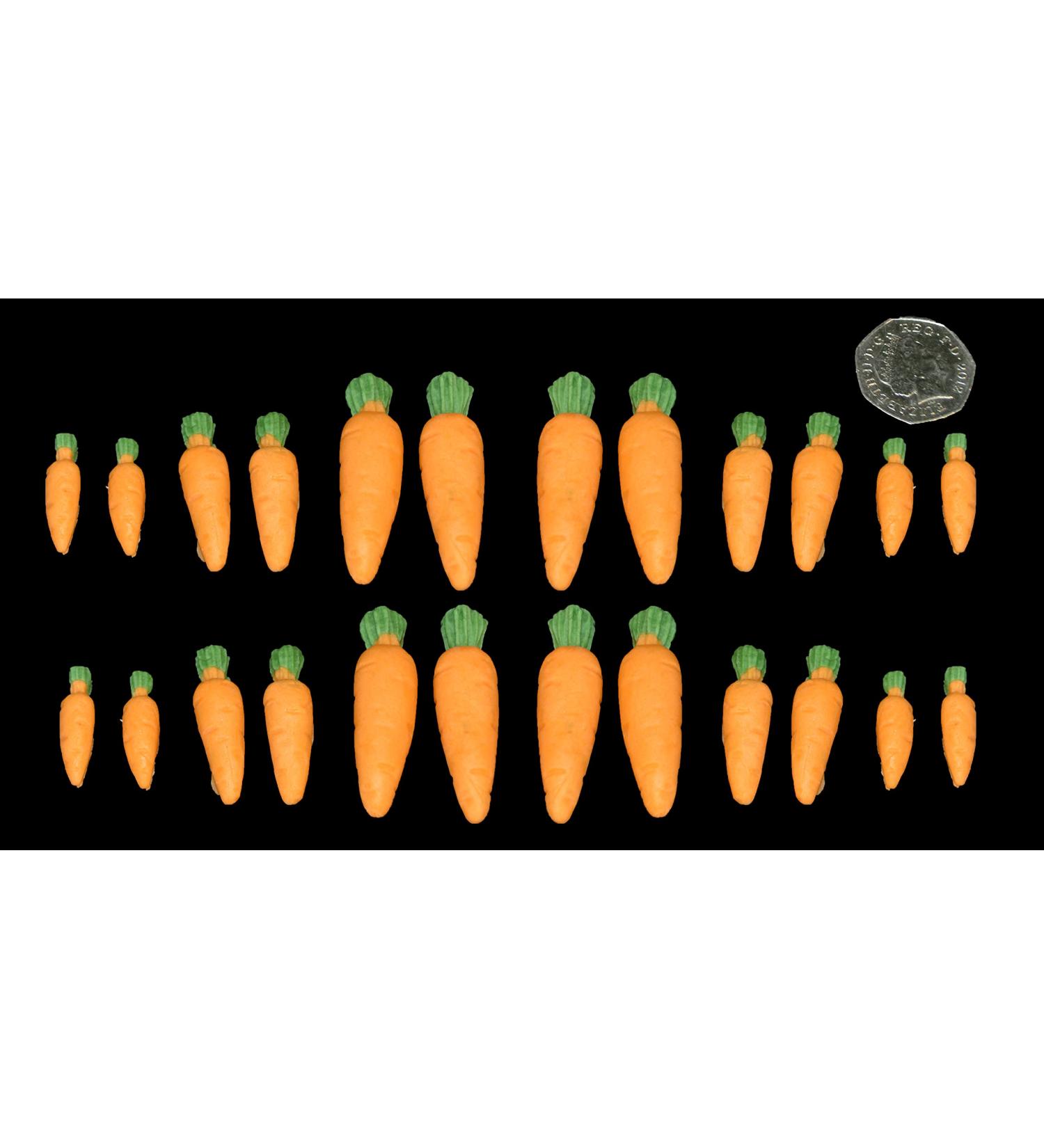 24 x 3D Edible Icing Carrots Sugar Cupcake/Cake Decoration Toppers