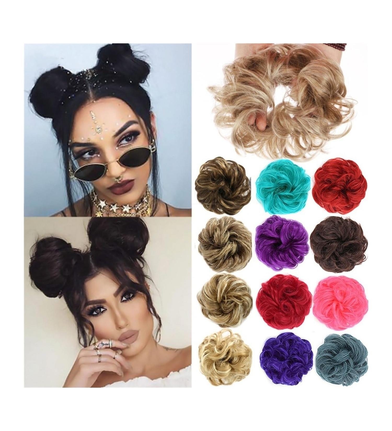Messy Bun Hair Piece for Women Messy Bun Hair Piece Updo Fake Scrunchies Ponytail Extension Synthetic Wavy Curly Elastic Band Hair Bun Chignons for Women Girls Fake Hair Accessories for Women Girls 102 - Buy Online on GoSupps.com
