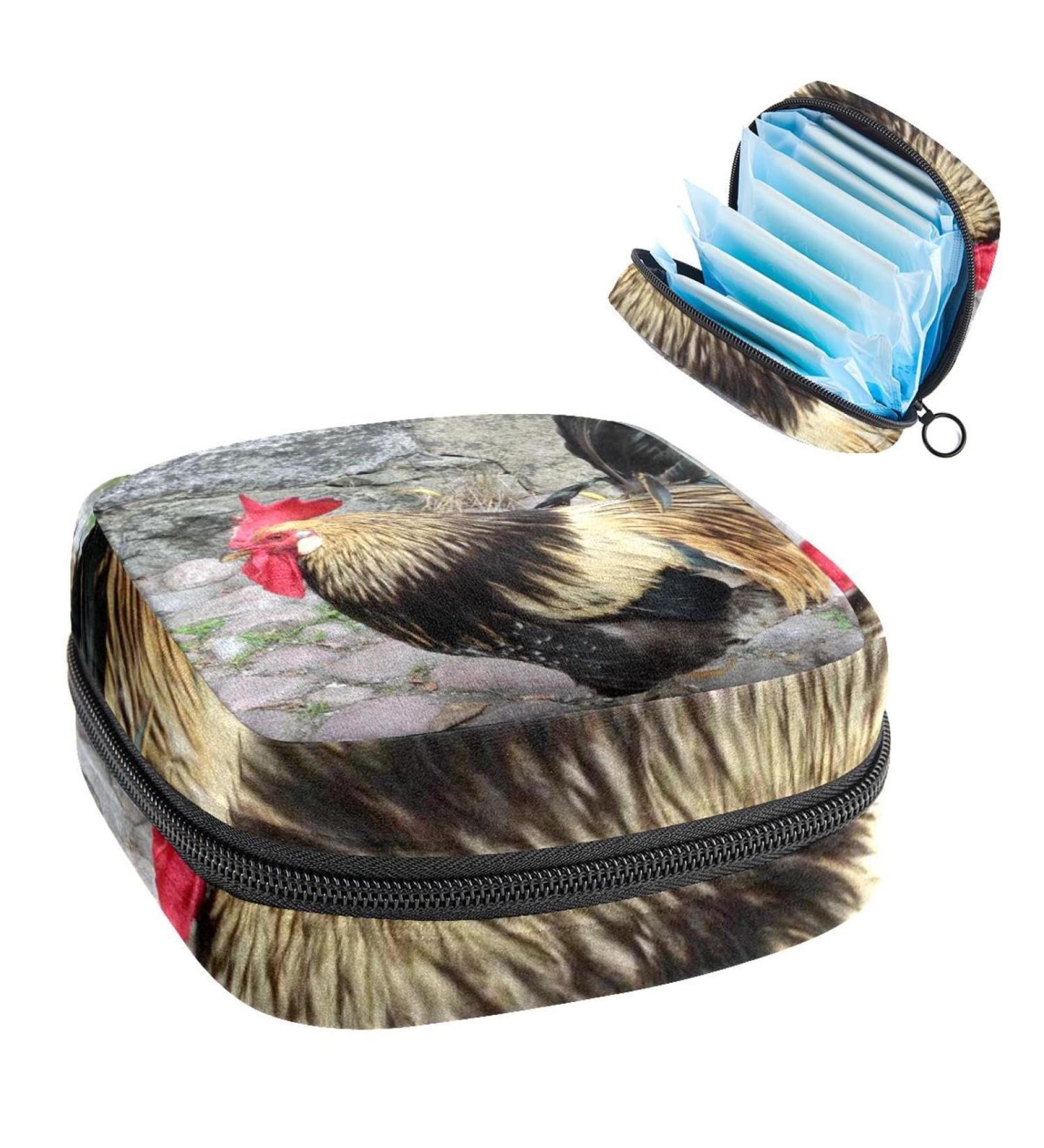 GIAPB Period Bag - Sanitary Napkin & Makeup Storage Pouch - Animal Poultry Color5180 - Buy Online on GoSupps.com