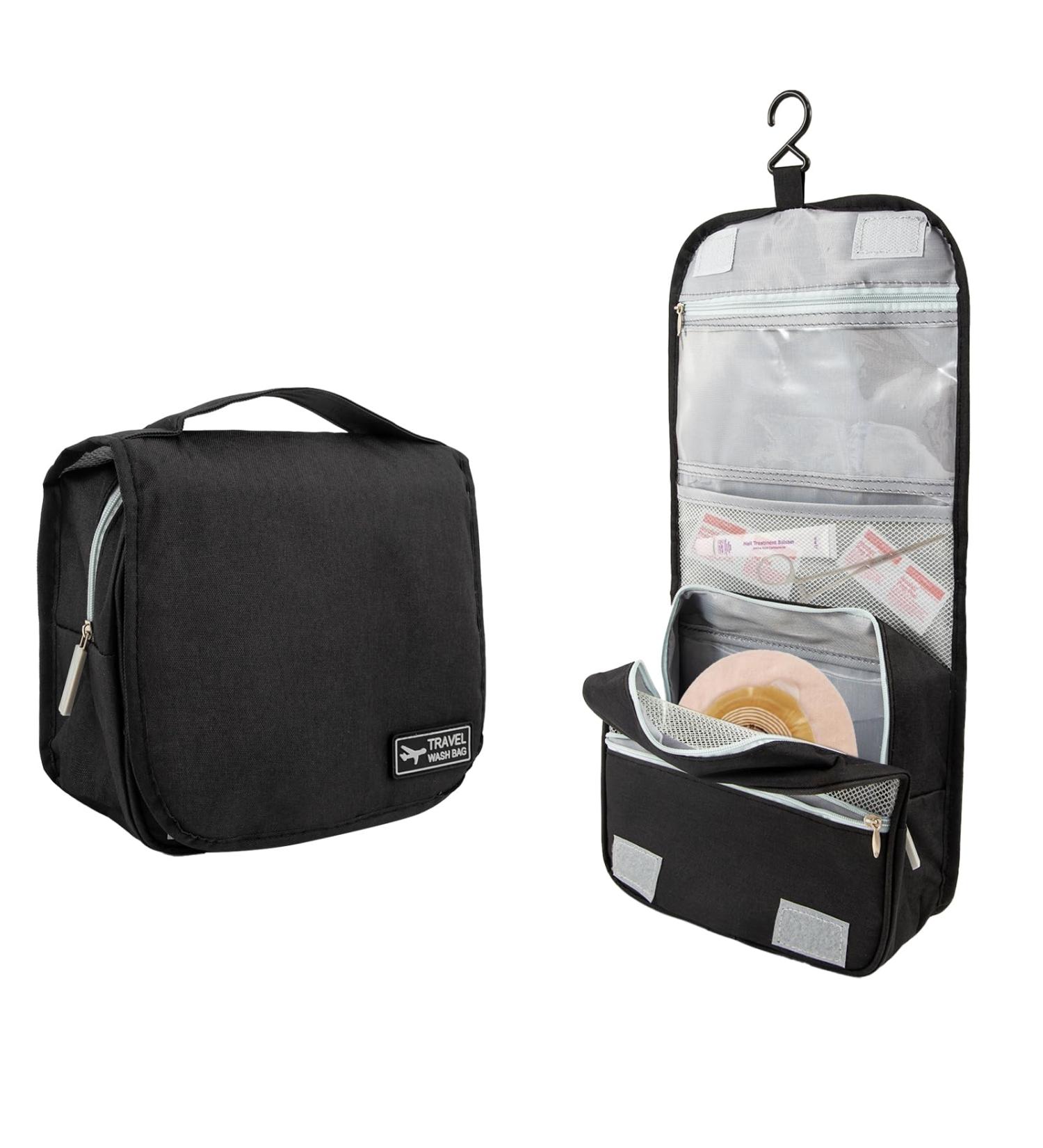 Buy Ostomy Colostomy Travel Bag - Hanging Medical Supplies & Toiletry Organizer for Ileostomy & Foley Catheter - Buy Online on GoSupps.com