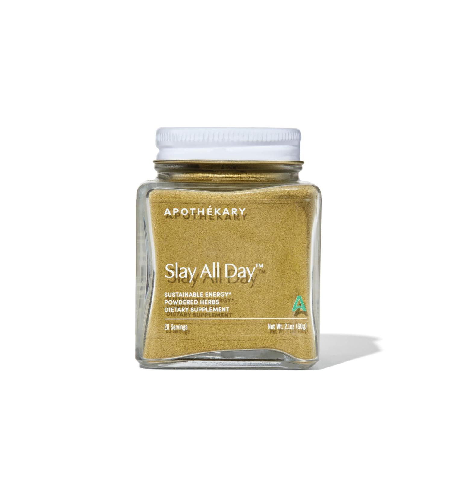 Apoth kary Slay All Day Japanese Matcha Powder - Energy Focus & Stress Relief Herbal Supplement | Vegan Sugar Free Gluten Free - Buy Online on GoSupps.com