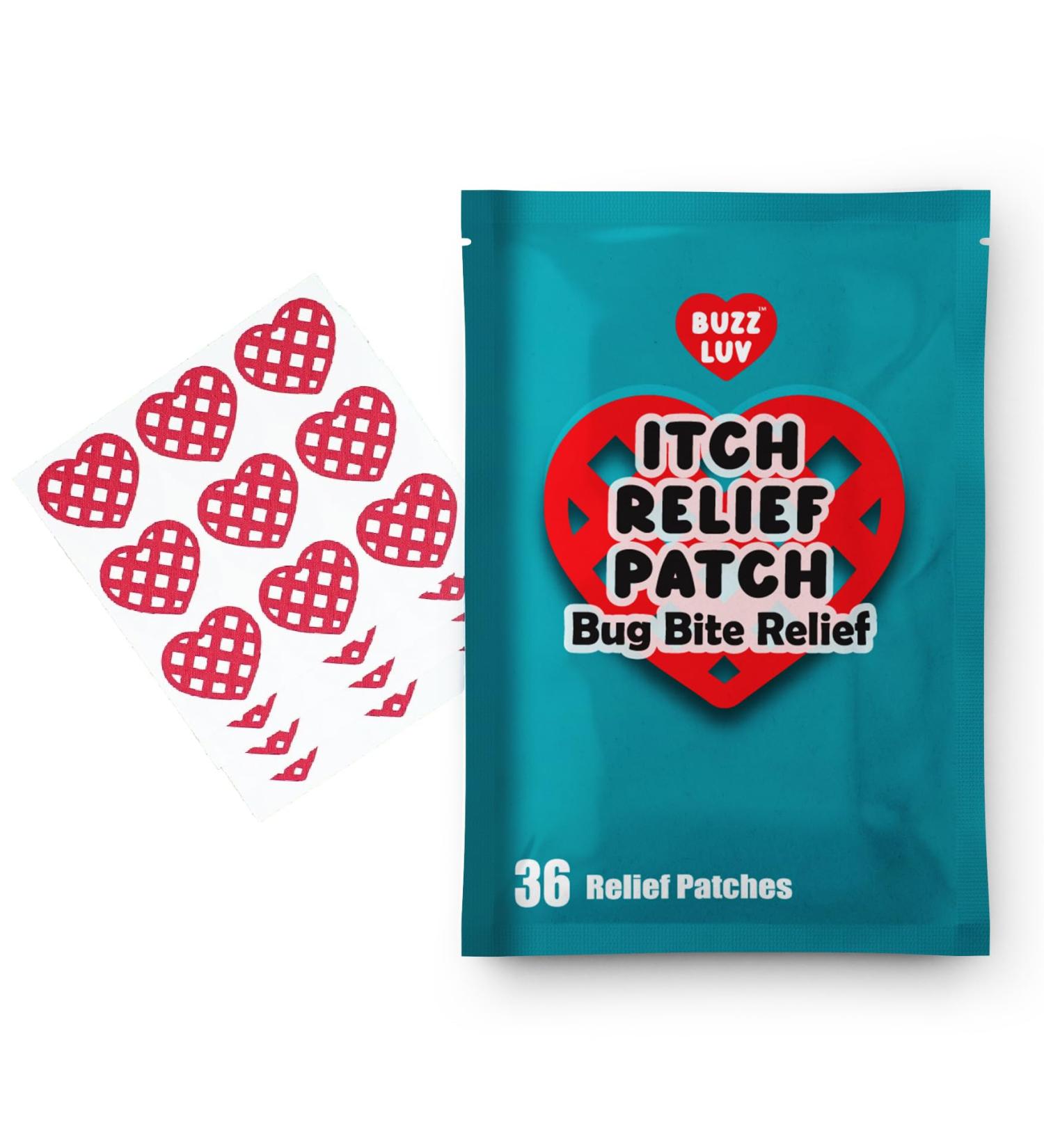 Fabric Heart Bug Bite Relief Patches | Soothing & Safe for All Ages - Worldwide Shipping - Buy Online on GoSupps.com