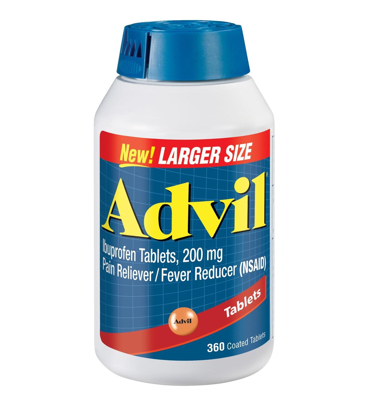 360 Advil Coated Tablets 200 Mg Pain Reliever