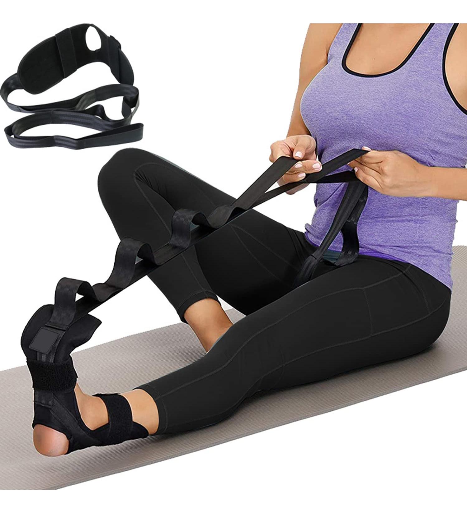 Dexmar Foot & Calf Stretcher - Plantar Fasciitis Physical Therapy Strap for Heel Spurs, Achilles Tendonitis & Hamstring - Leg & Yoga Strap for Fitness - Buy Online on GoSupps.com